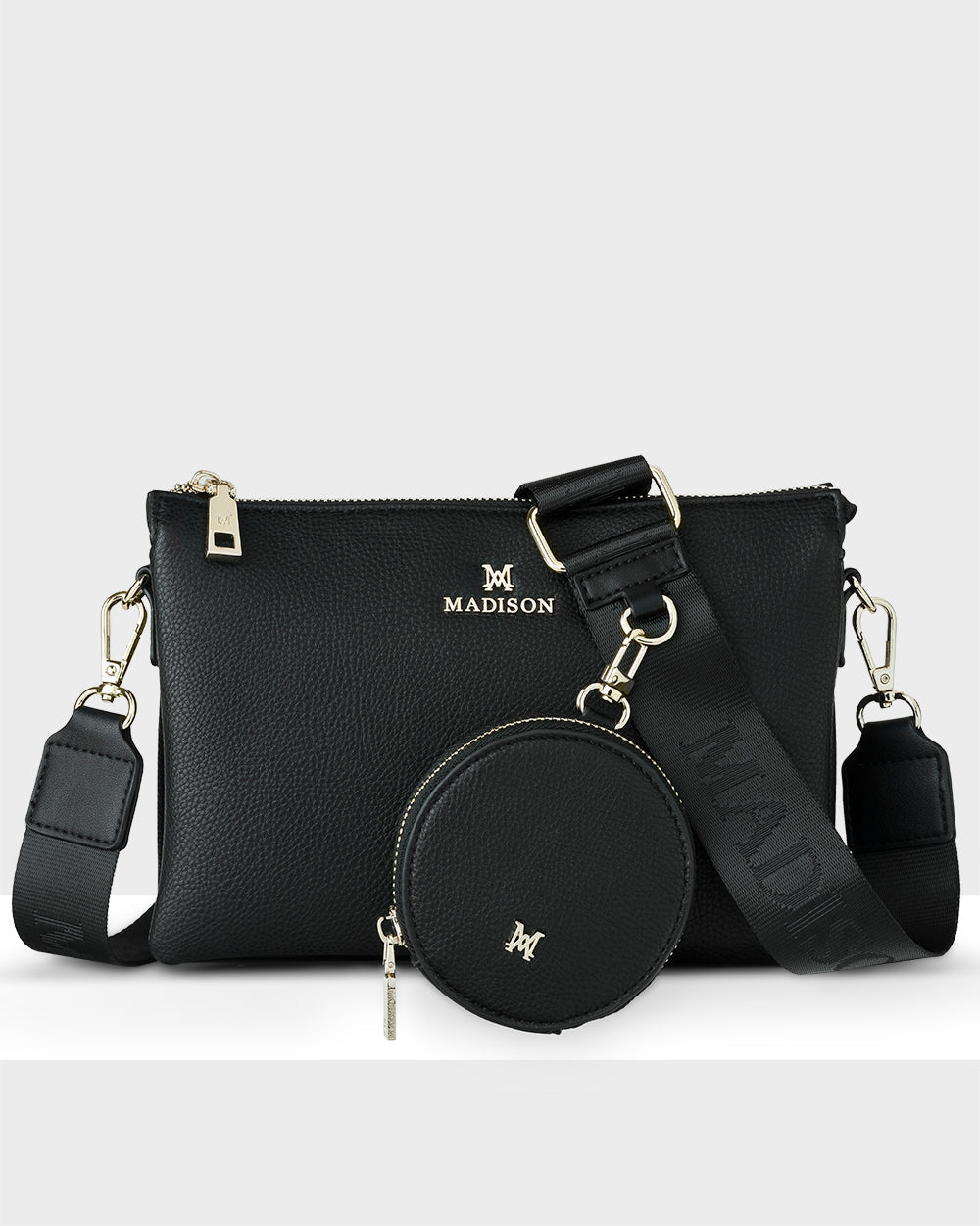 Avery 3 Compartment Crossbody Bag with Adjustable Utility Strap - Stylish Hands-Free Purse for Travel, Shopping & Daily Use