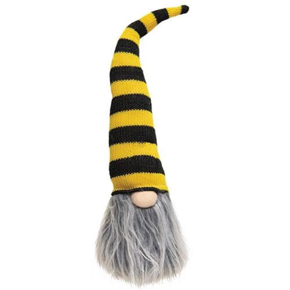 Gnome Bee Garden Statue - Whimsical Outdoor Decor for Lawns, Patios & Gardens - Hand-Painted Resin Gnome with Bee Design