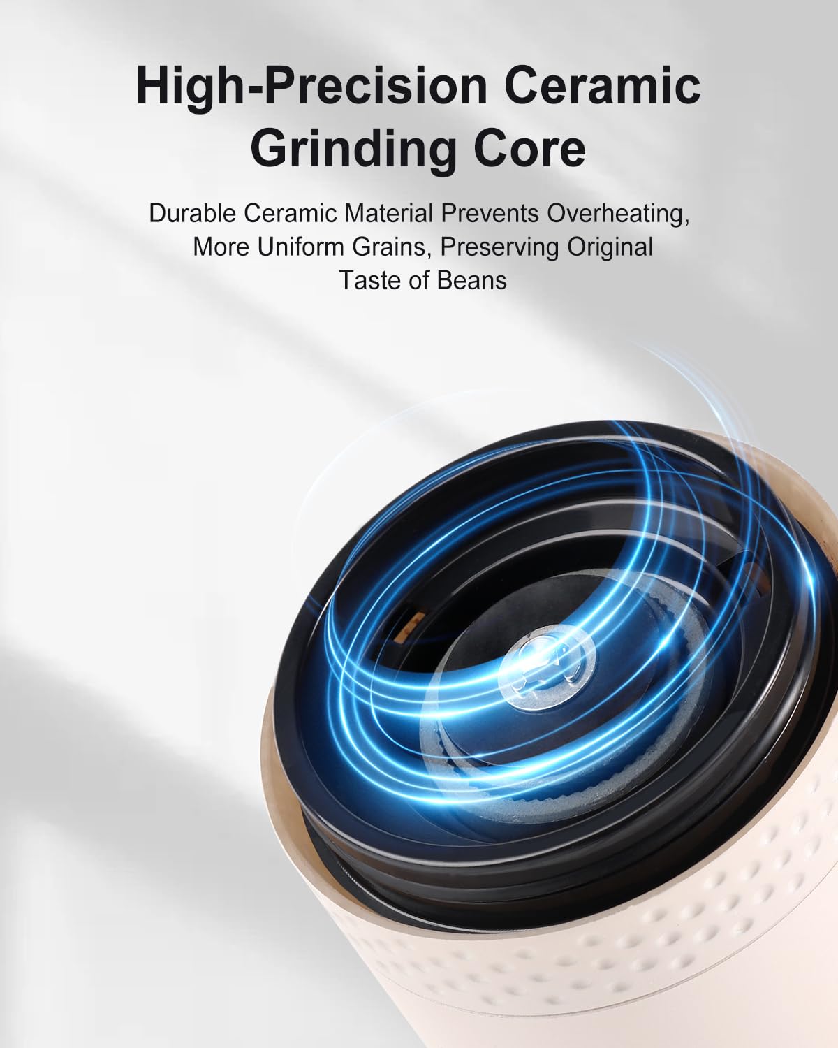 Premium Portable Cordless Electric Coffee Grinder - Conical Burr Espresso Grinder with 38 Adjustable Settings, Rechargeable Battery & LCD Display - Perfect for Travel, Camping & Home Use - Small Coffee Bean Mill for Fresh Ground Coffee Anywhere