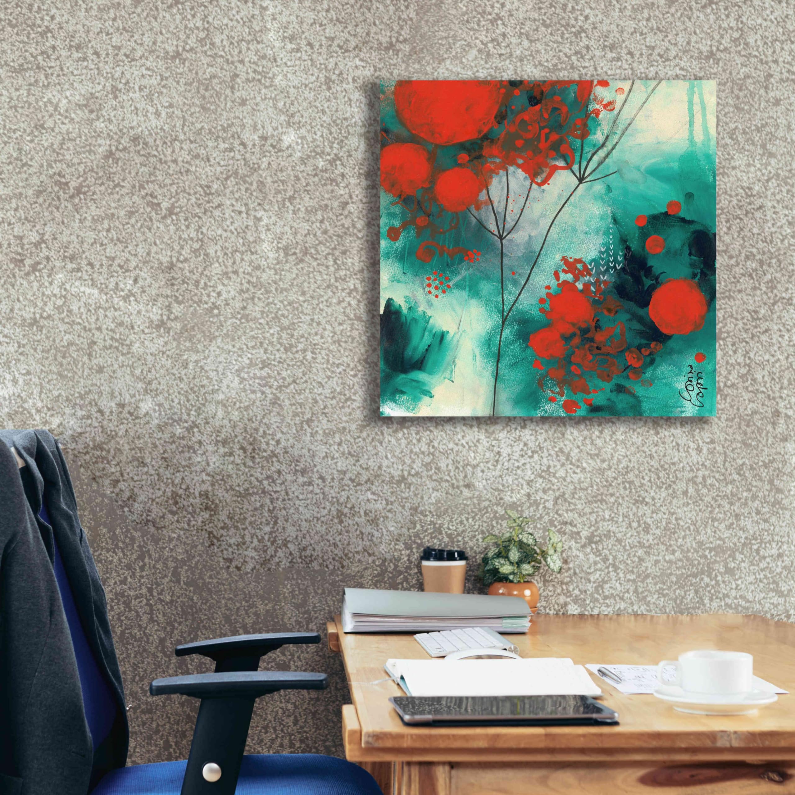 Epic Graffiti 'Winter Solstice' by Corina Capri - 26x26 Inch Giclee Canvas Wall Art Print - Modern Home Decor for Living Room, Bedroom & Office