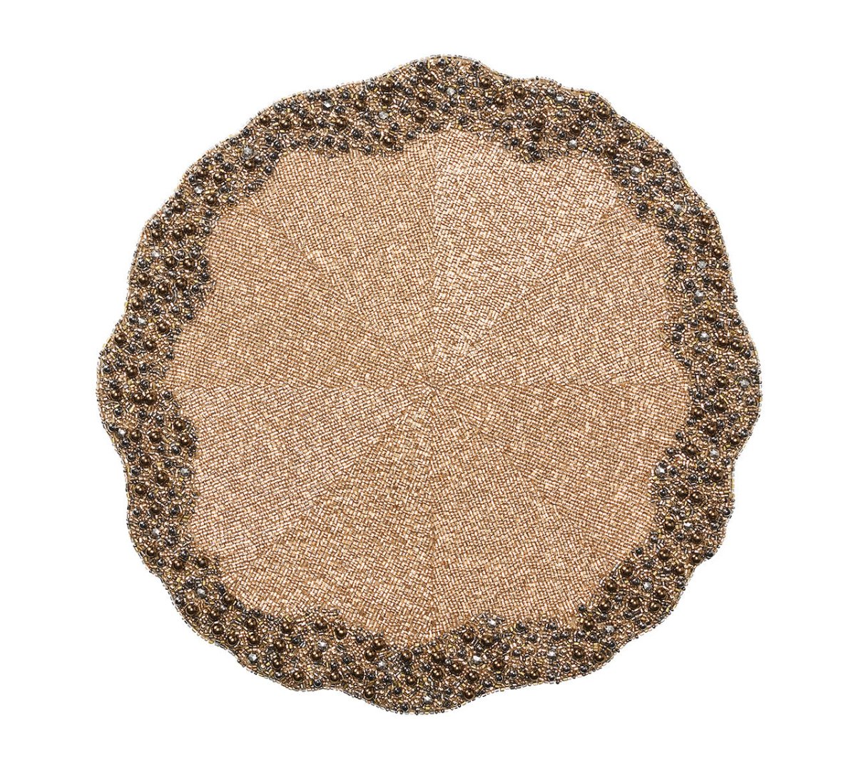 Premium Gold & Gunmetal Enigma Placemat Set of 2 - Elegant Table Setting for Dining, Kitchen, and Home Decor