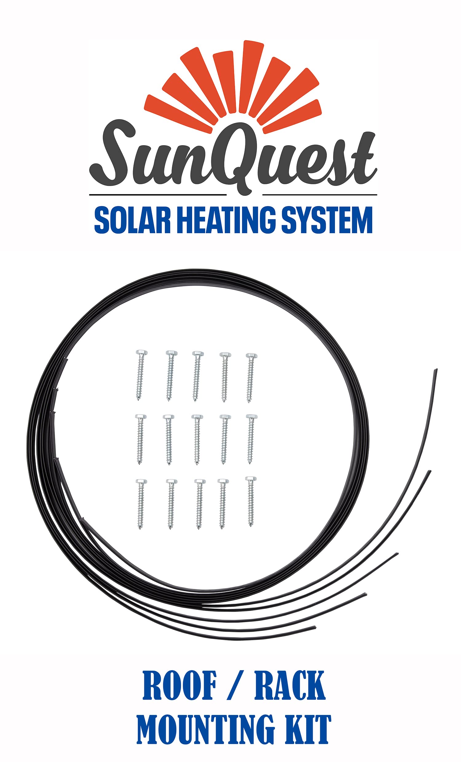 SunQuest Economy Solar Pool Heater Panel - 2ft x 10ft Solar Water Heater Collector with Roof/Rack Mount & Add-on Kit - DIY Installation for Above Ground & Seasonal Pools - UV Resistant & Durable - Perfect for Backyard, Inground, and Portable Pools