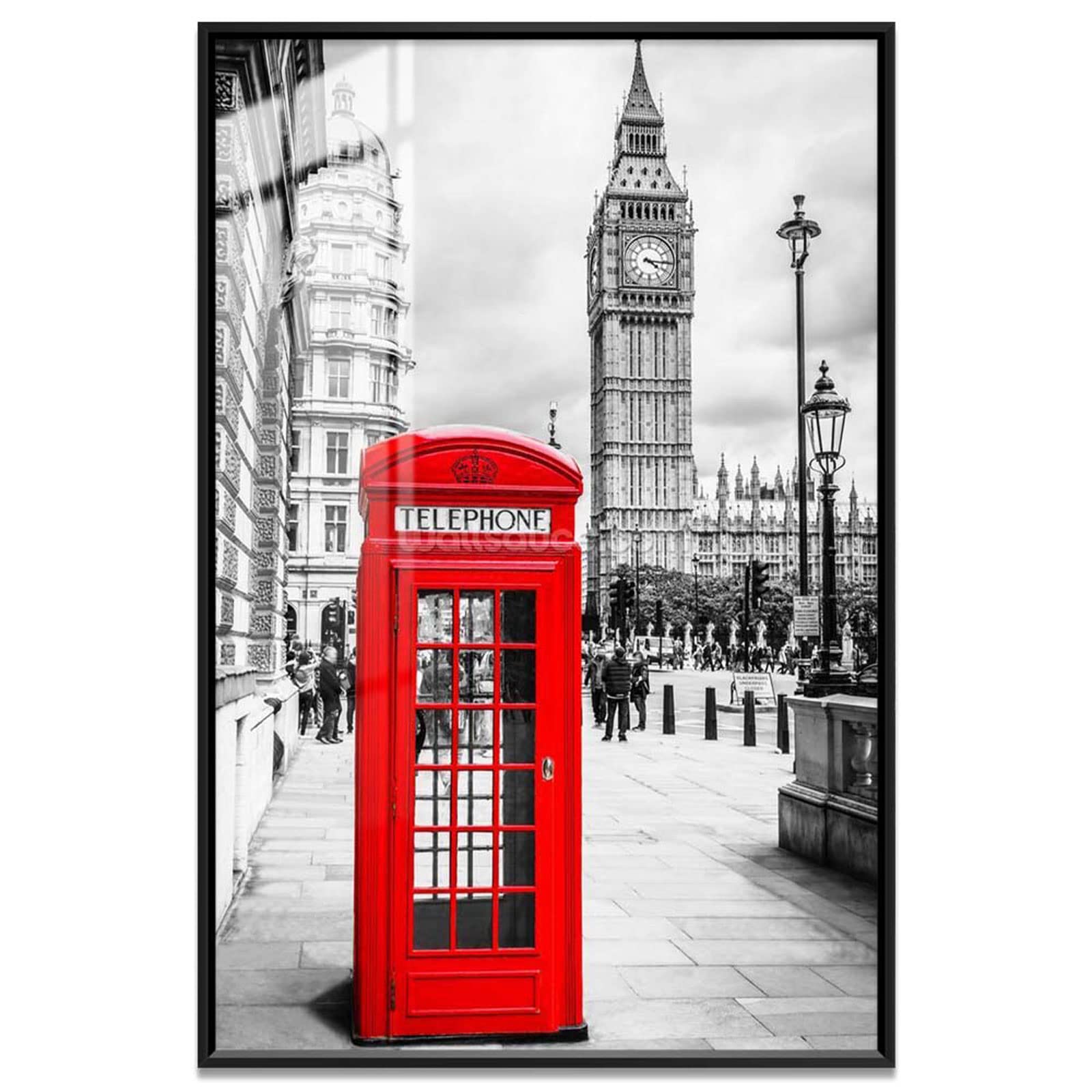 Paris Art Phone Booth Canvas Wall Art - 20