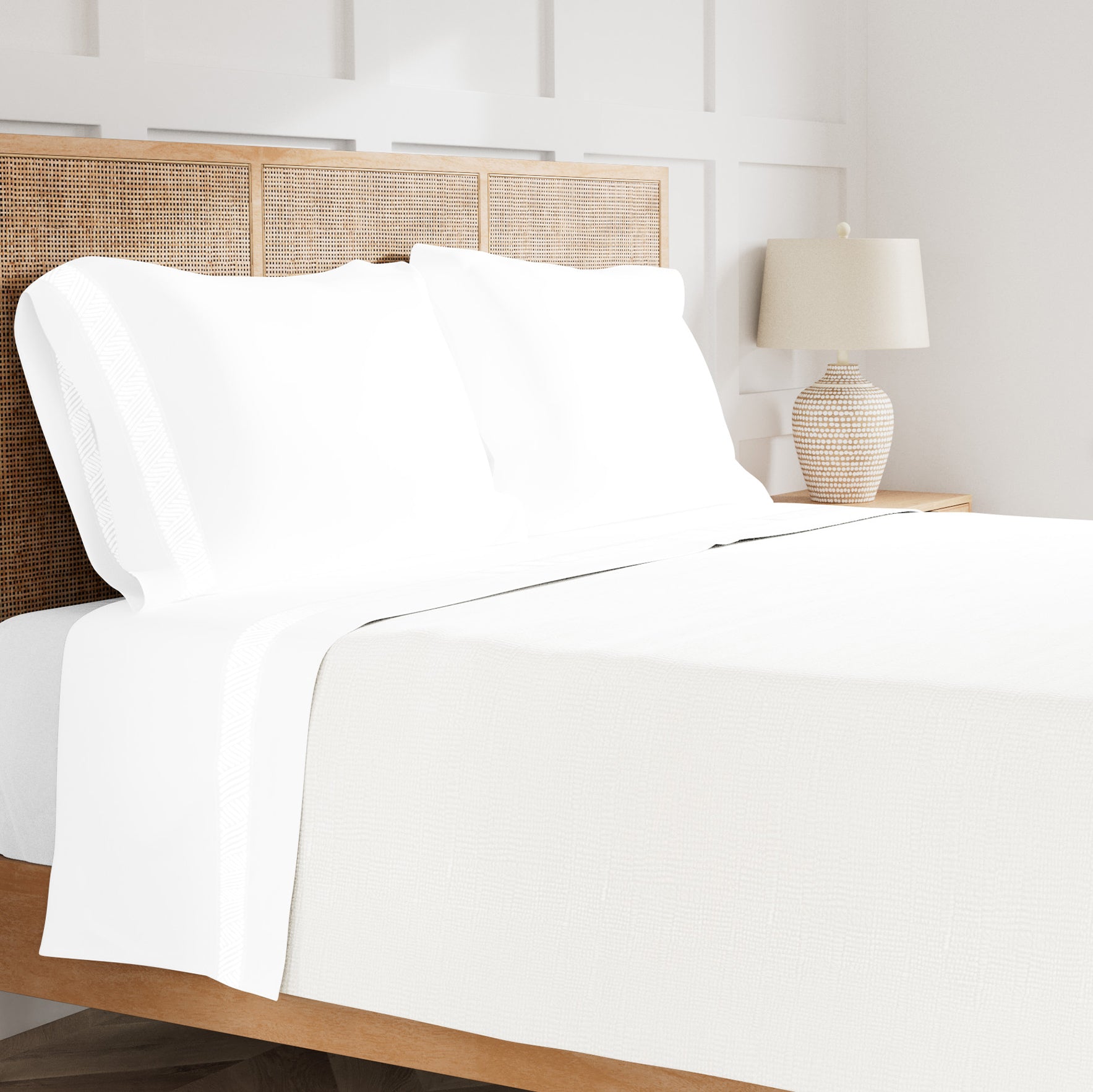 Premium Anatolia Sheet Set - 100% Cotton, Soft & Breathable Bed Sheets - Queen Size, 4-Piece Set - Perfect for Home, Hotel, and Guest Room Comfort