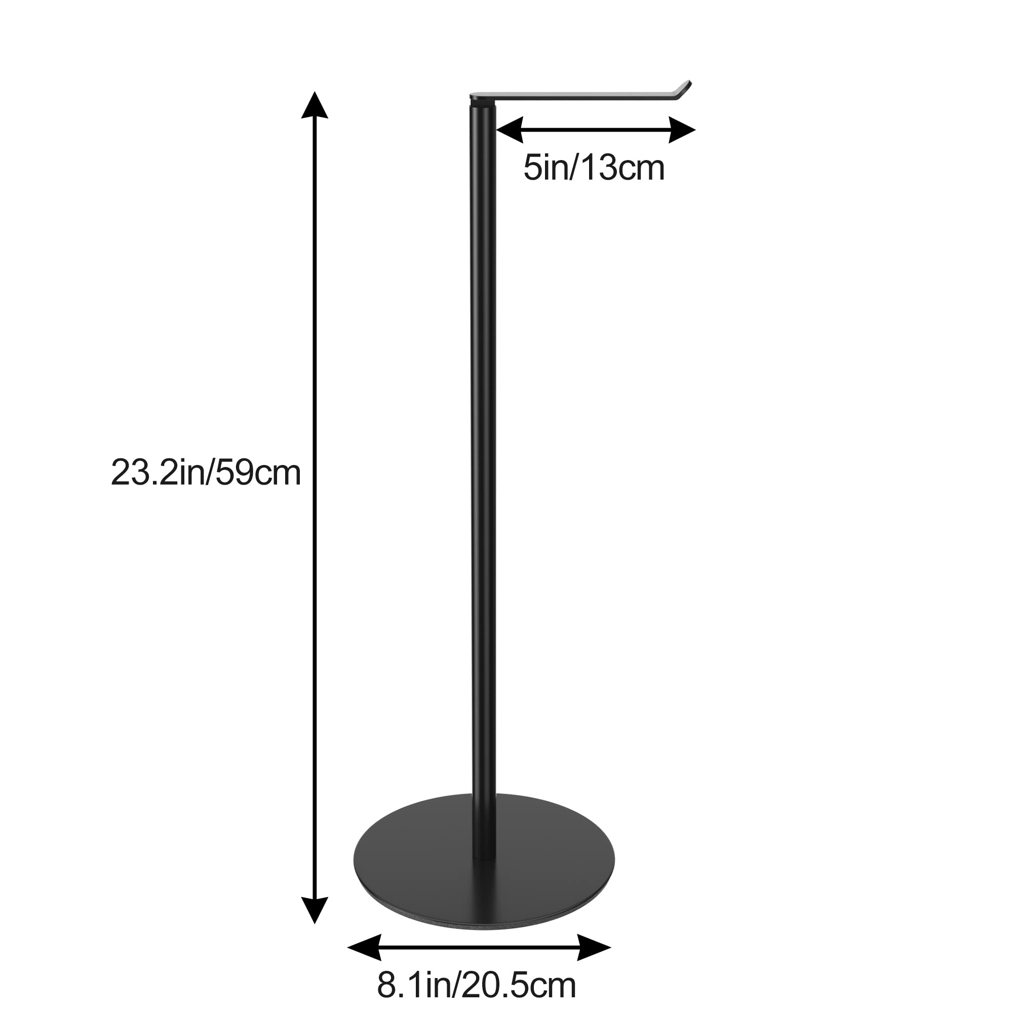 Stainless Steel Free-Standing Toilet Paper Holder with Weighted Base - Holds 4 Spare Rolls - Bathroom Tissue Dispenser & Storage Shelf for Home, Office, or Guest Bathroom