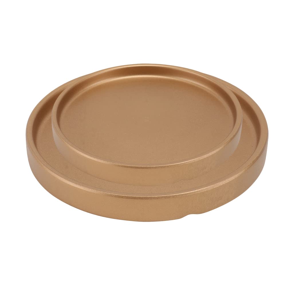 2 Pack Cement Flower Pot Saucers - Heavy Duty Plant Pot Trays for Indoor & Outdoor Plants - Perfect for Drainage and Protecting Surfaces