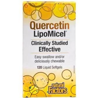 Natural Factors Quercetin LipoMicel Matrix 120 Liquid Softgels | Immune Support & Antioxidant Supplement | Supports Allergy Relief & Cardiovascular Health | For Daily Wellness & Seasonal Support
