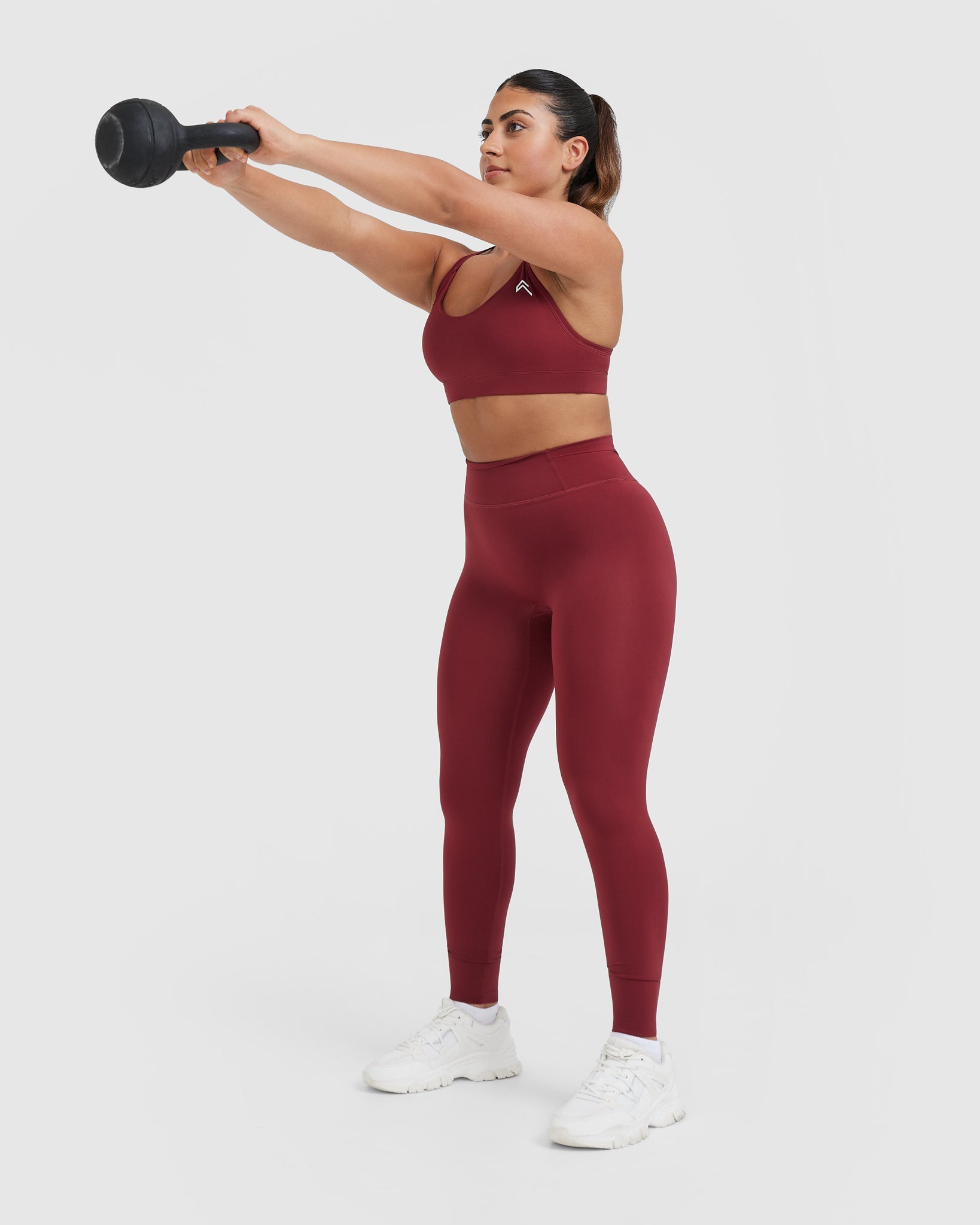 Timeless High Waisted Leggings for Women - Soft Stretchy Yoga Pants in Burnt Cherry | Perfect for Workouts, Yoga & Everyday Wear