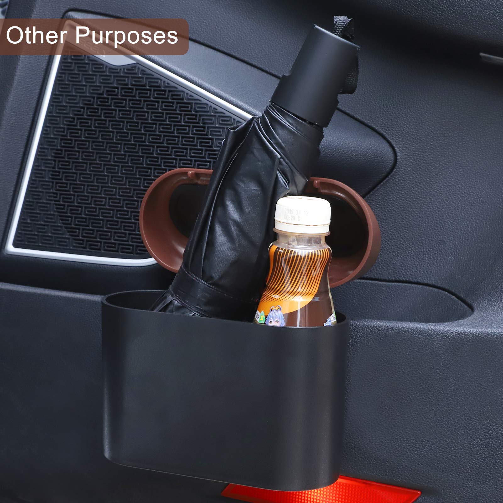Accmor Leakproof Car Trash Can with Lid - Waterproof Vehicle Garbage Bin with Trash Bags for Auto, Home & Office - Perfect for Road Trips, Commuting and Kitchen Waste Management