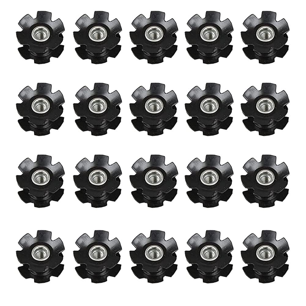 BOOHAO 20-Piece Star Nut Bike Headset Kit - Durable Bicycle Steerer Headset & Fork Nuts for Cycling Accessories - Perfect for Mountain Bikes, Road Bikes & BMX Repairs