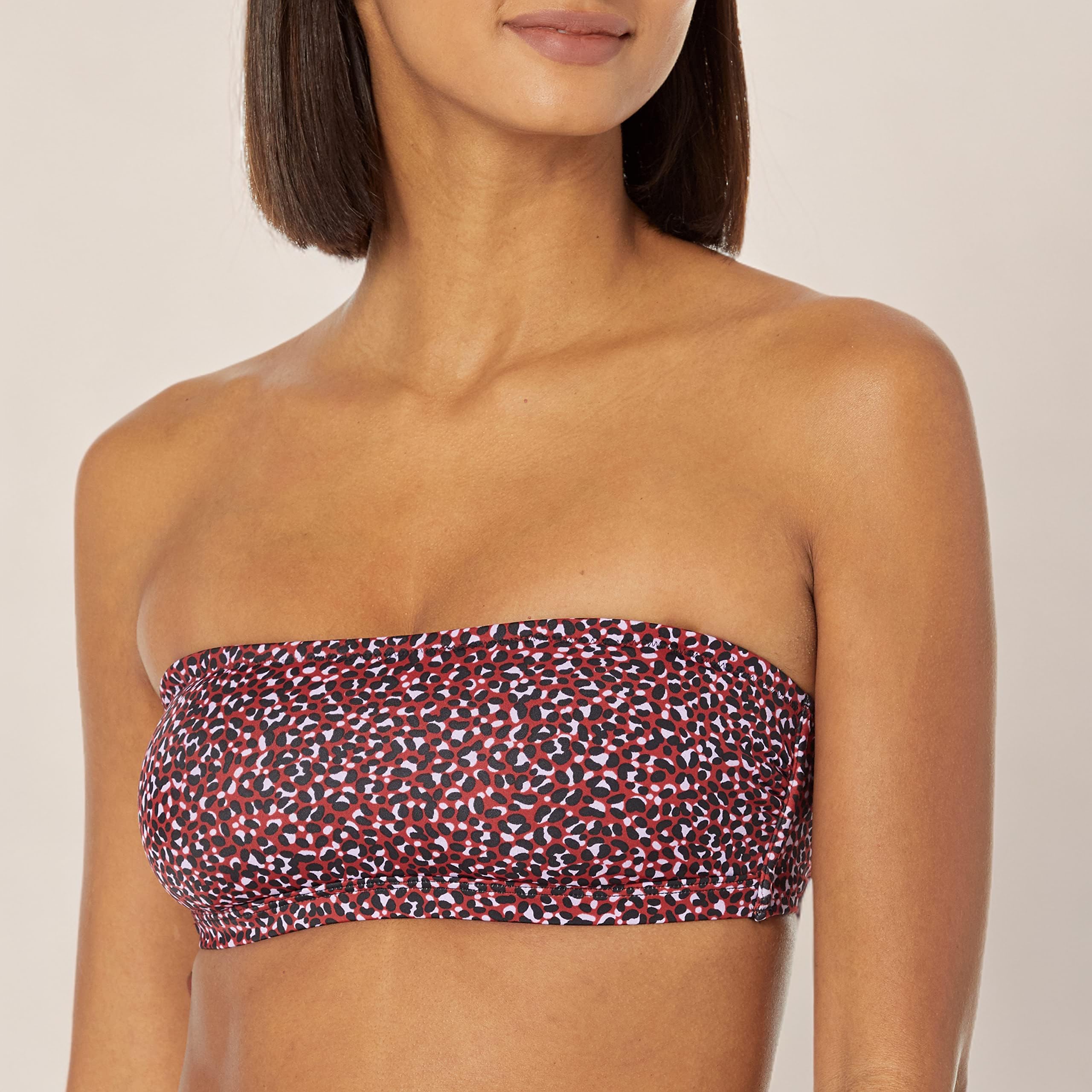 Amazon Essentials Women's Bandeau Swim Top - Comfortable Strapless Bikini Top for Swimming, Beach & Pool | Perfect for Sunbathing, Vacation & Water Sports