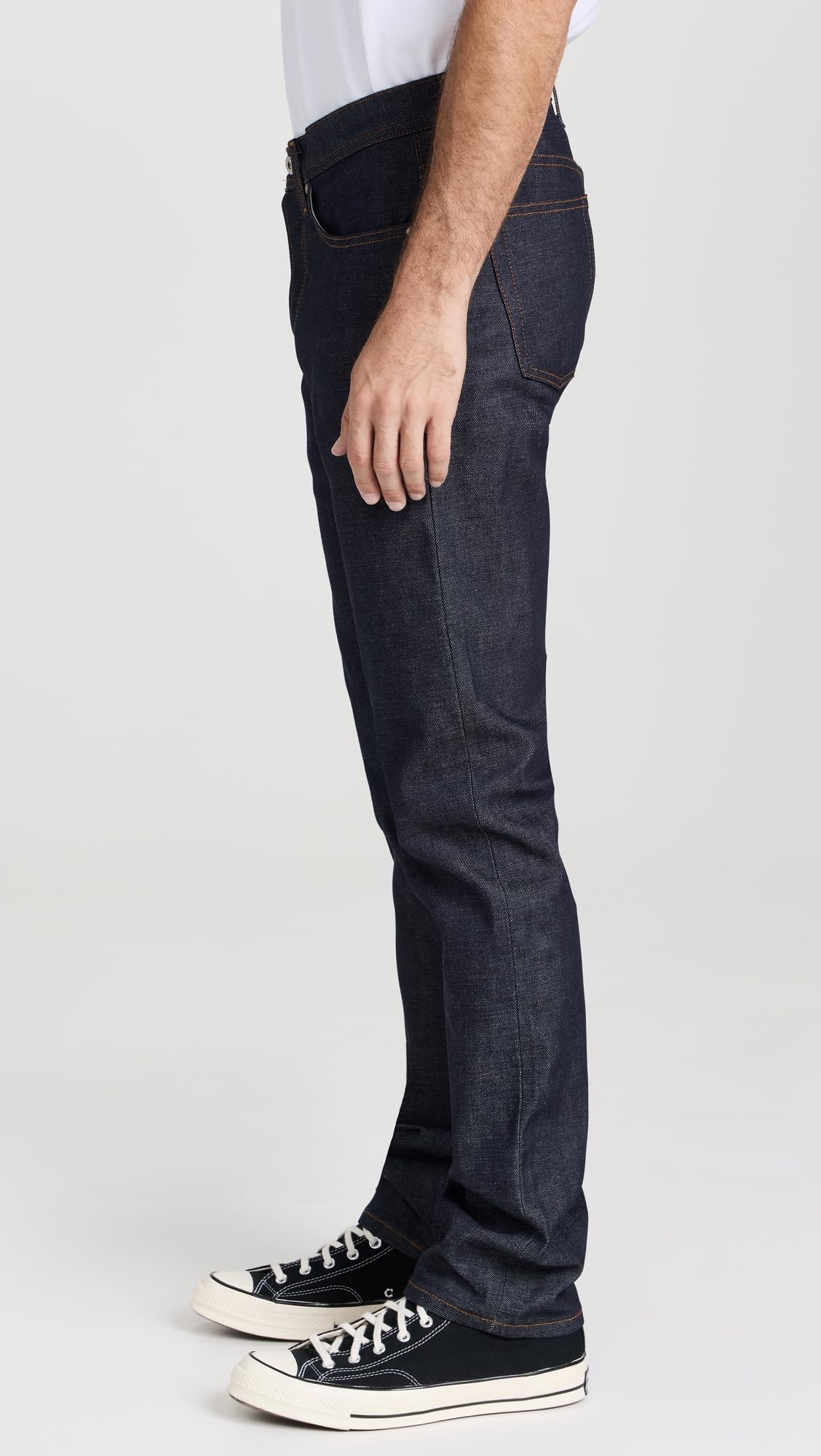 Naked & Famous Denim Men's Weird Guy Low-Rise Selvedge Jeans in Dirty Fade - Premium Raw Denim for Casual Wear & Street Style