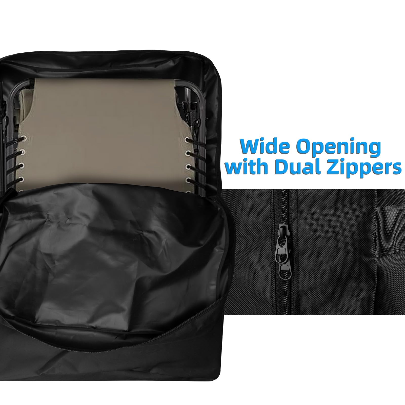 **Xxerciz Replacement Carry Bag for Folding Chairs – Adjustable Shoulder Strap & Zippered Storage – Compatible with Camp Chairs, Lounge Chairs, Zero Gravity Chairs – Perfect for Patio, Camping, Travel & Outdoor Storage**