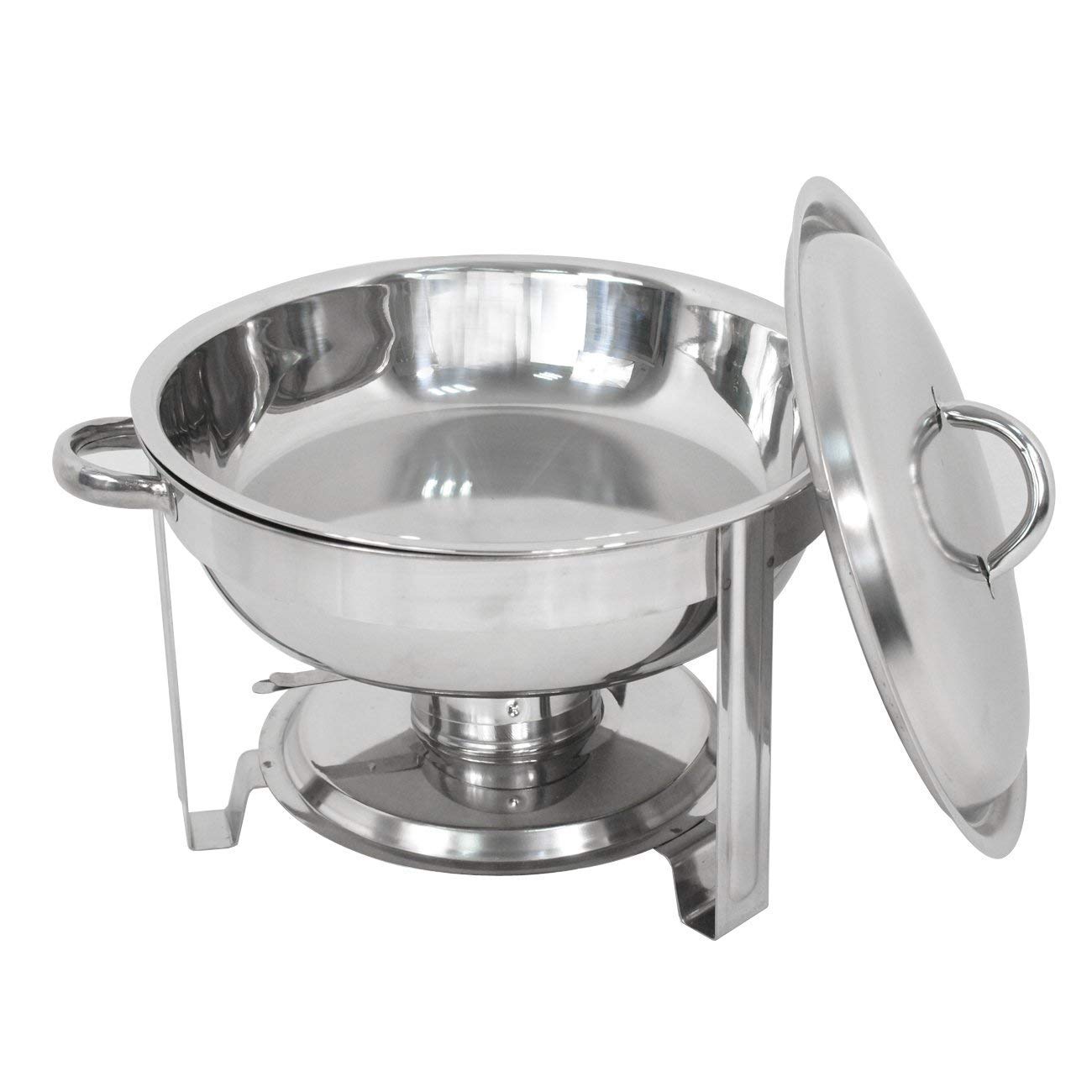 Premium Stainless Steel Buffet Chafing Dish Set of 4 - Nova Microdermabrasion Food Warmers with Water Pan & Fuel Holders for Catering, Parties, Weddings & Events - Keep Meals Hot for Buffet Serving