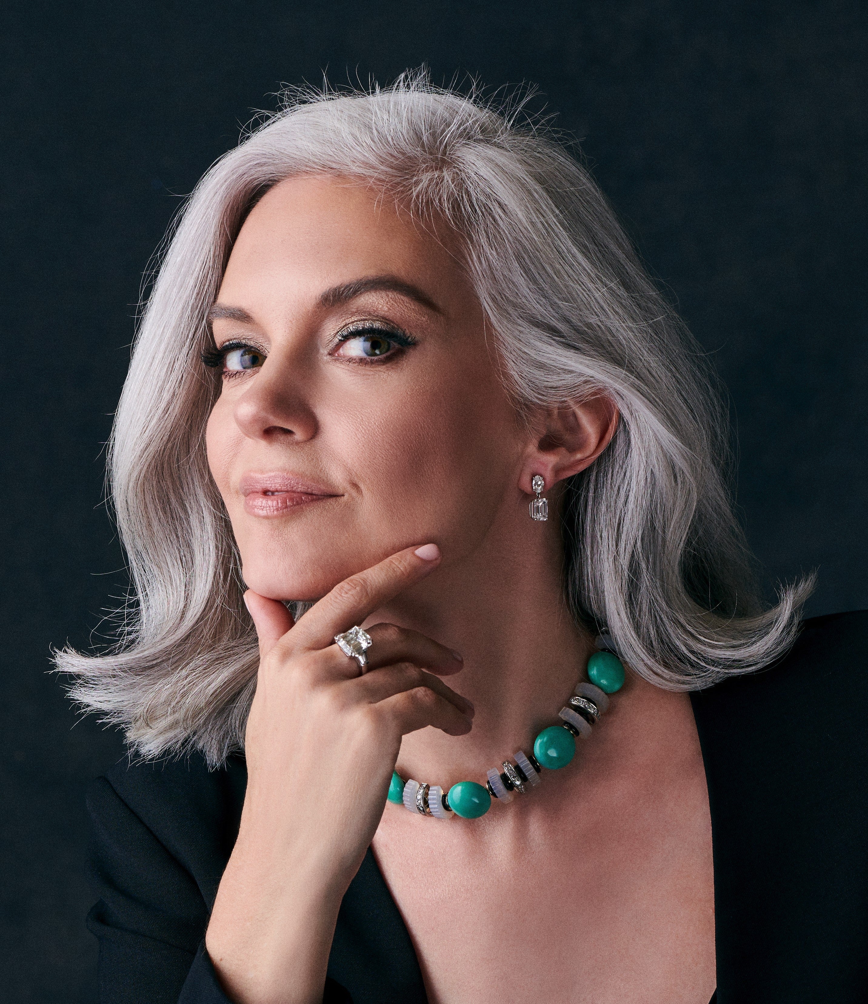 Mauboussin Turquoise, Chalcedony & Diamond Necklace for Women | Elegant Jewelry Gift for Anniversary, Wedding & Special Occasions