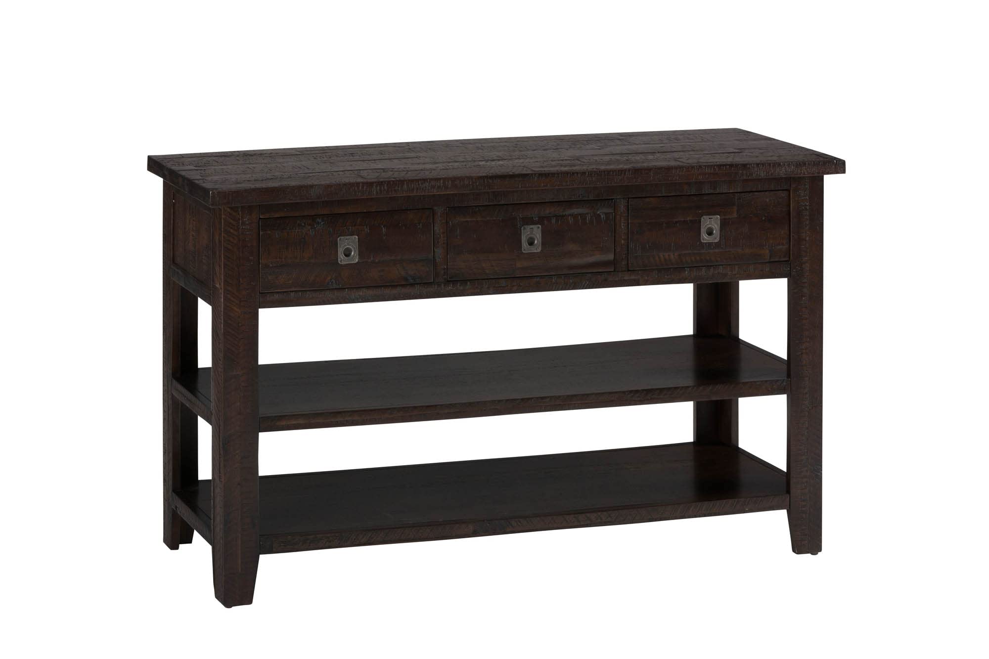 Jofran Inc. Kona Grove Sofa Console Table - Modern Narrow Entryway Table for Hallway, Living Room & Behind Couch - Sturdy Wooden Sofa Table with Shelf for Home Decor