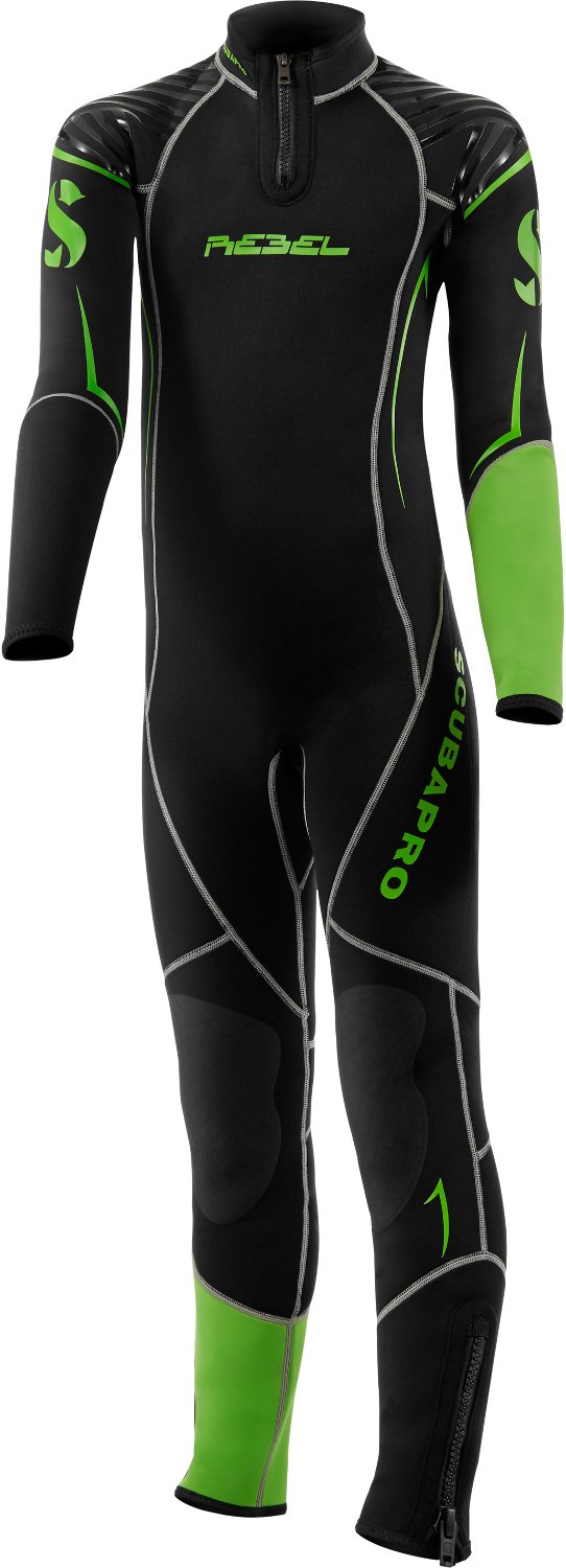 Scubapro Rebel Kids Steamer Wetsuit - Youth Full Body Neoprene Diving Suit for Boys & Girls | Warm & Flexible for Snorkeling, Surfing & Water Sports