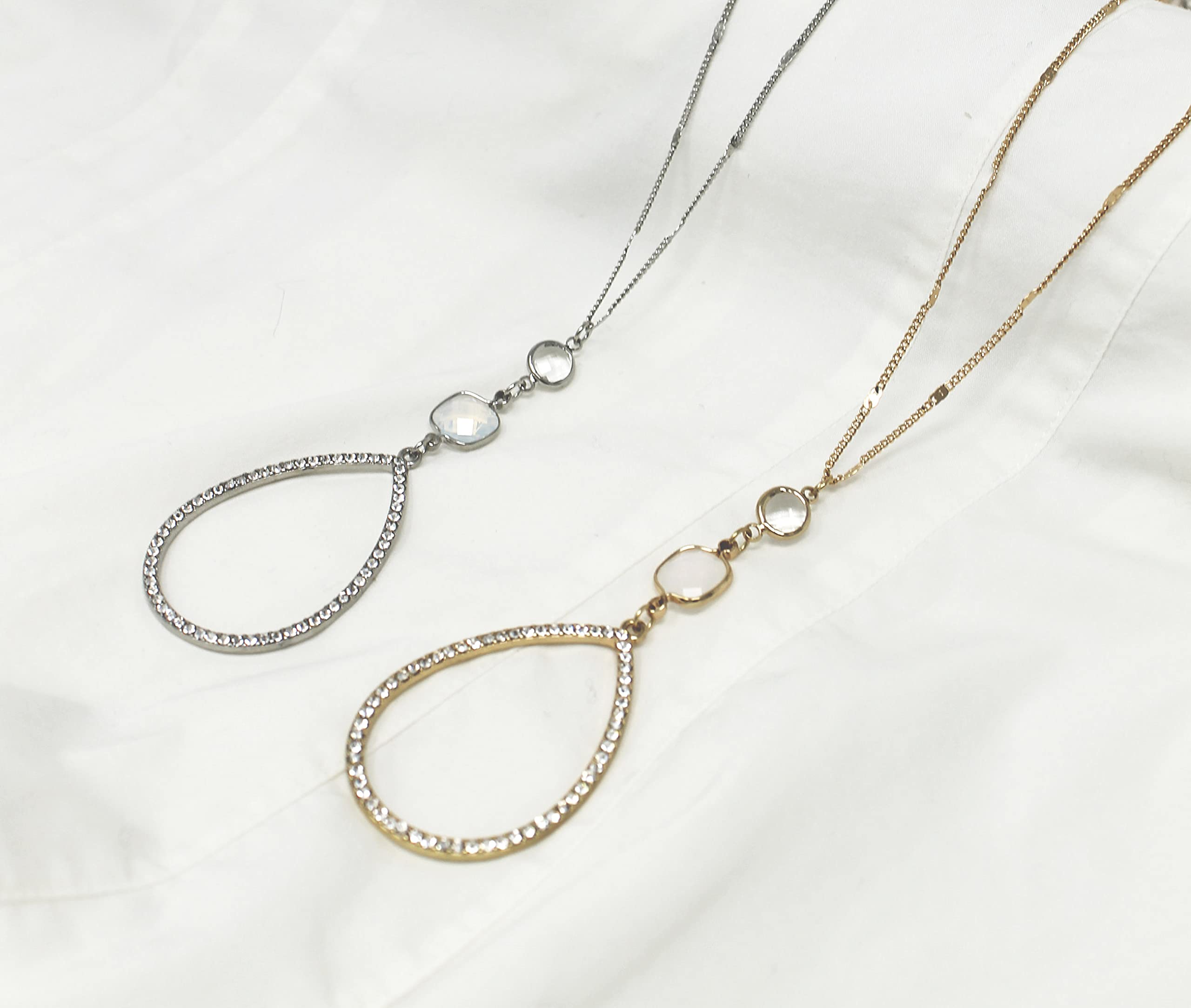 POMINA Fashion Gold Long Chain Necklace with Circle Pendant - Elegant Layering Necklace for Women & Teens | Perfect for Casual Wear, Sweater Pairing and Everyday Jewelry