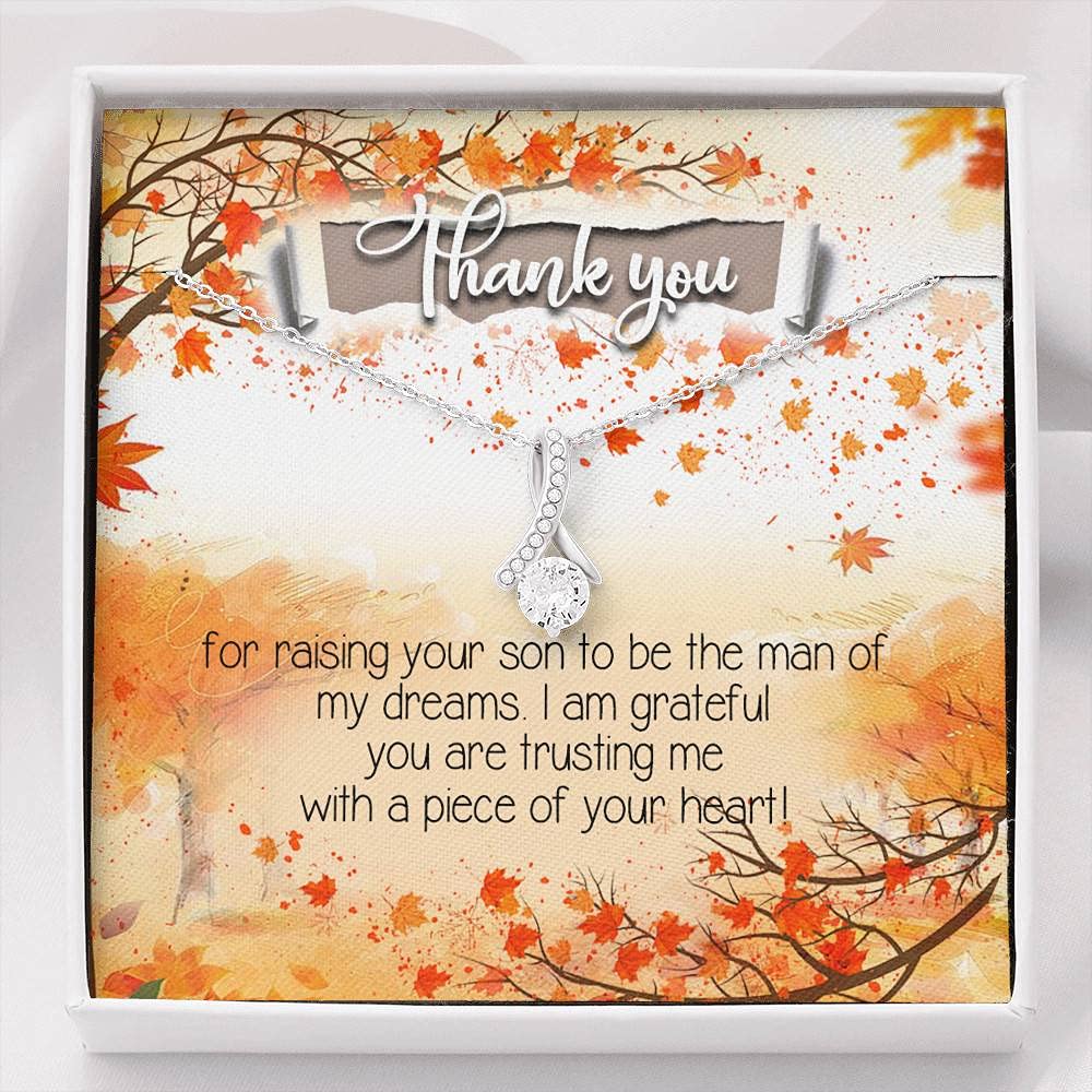 Mother-in-Law Pendant Necklace Gift - Elegant Jewelry with Card & Box for Special Occasions