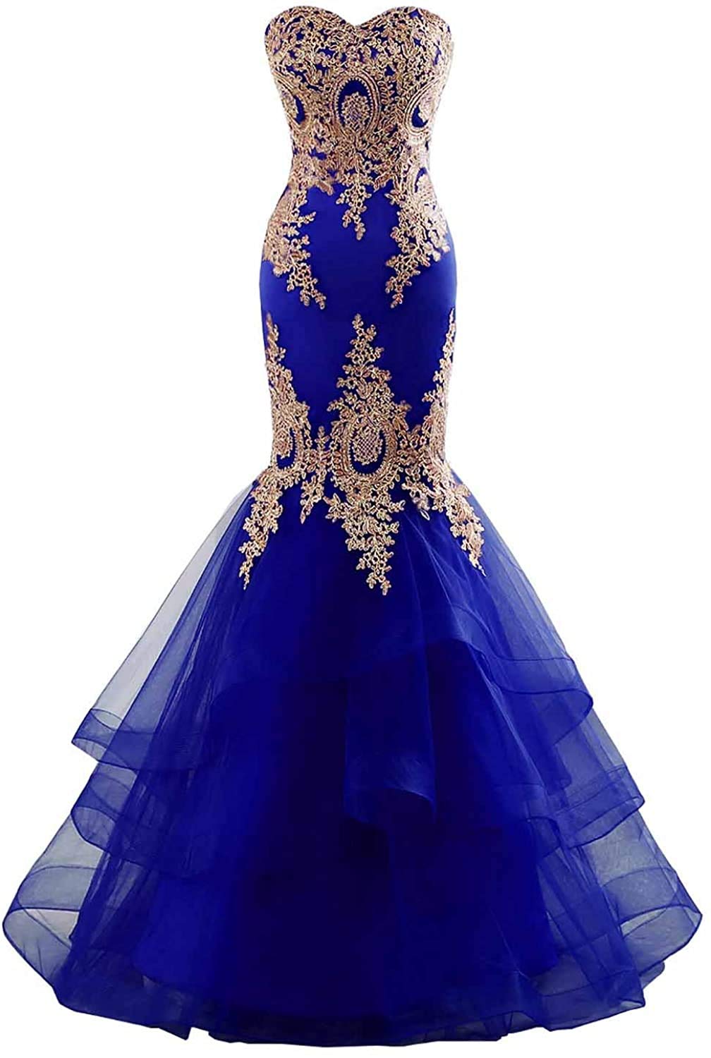 Elegant Backless Mermaid Evening Dress for Women - Long Formal Prom Gown with Embroidery | Perfect for Weddings, Galas & Special Occasions