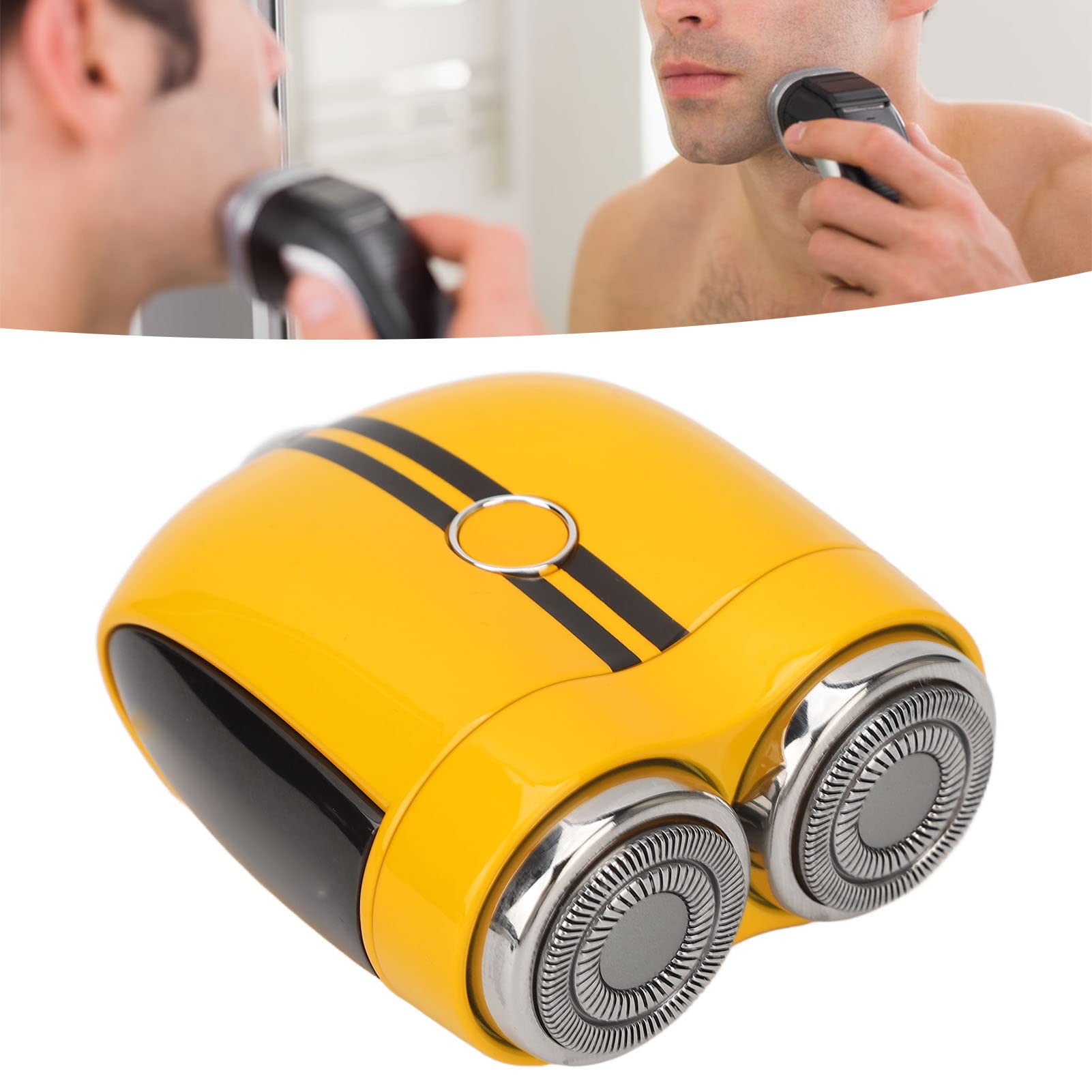 ZJchao Mini Electric Shaver for Men - Waterproof Rechargeable Beard Trimmer & Hair Clipper for Dry/Wet Shaving - Perfect for Travel, Gym & Daily Grooming