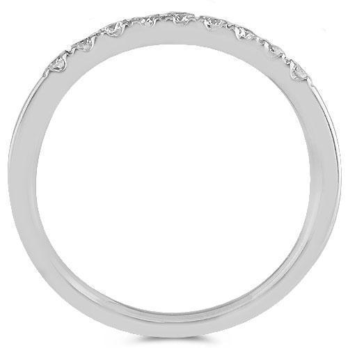 14K White Solid Gold Women's Diamond Wedding Ring Band - 0.30 Carat Total Weight - Elegant Bridal Jewelry for Engagement, Anniversary & Special Occasions