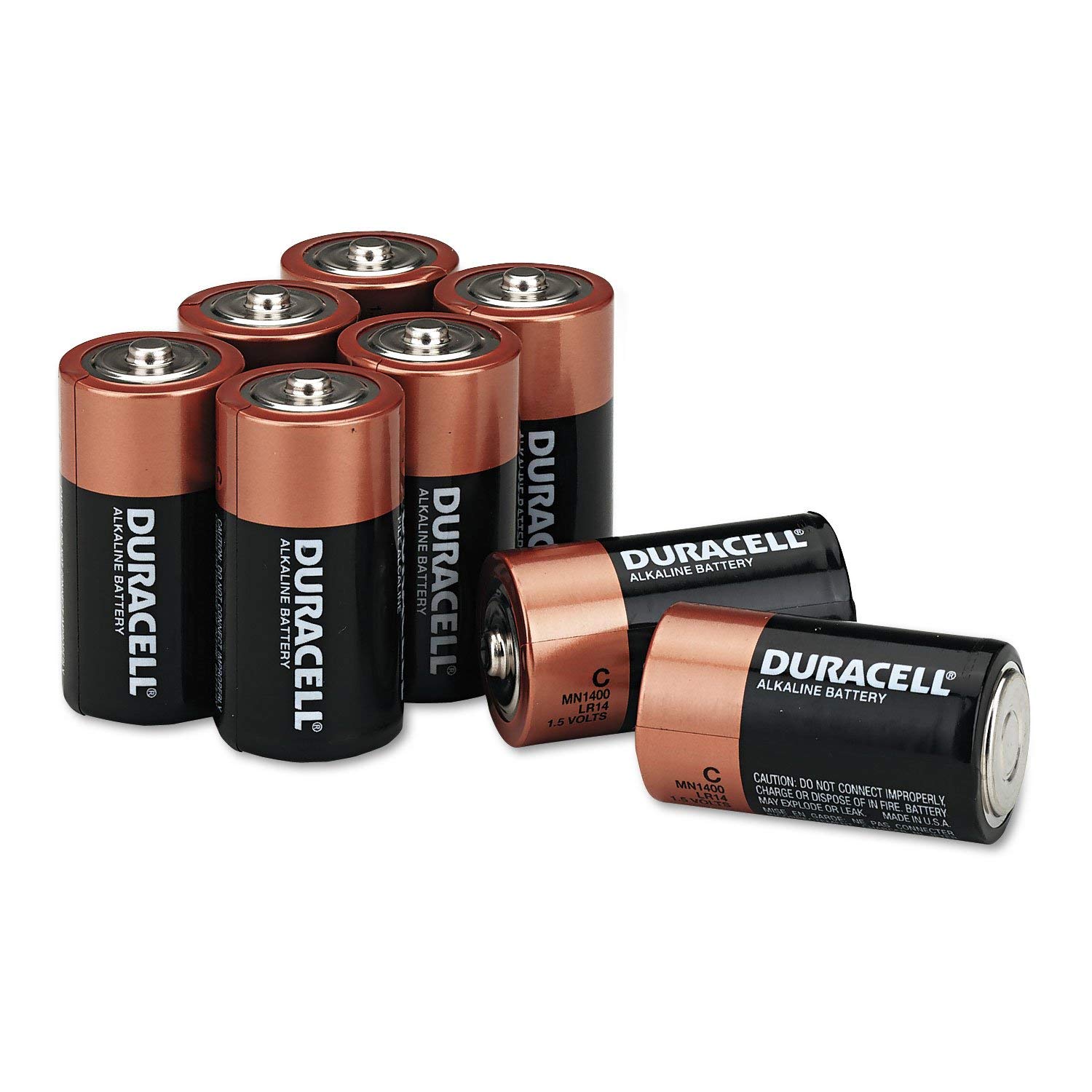 Duracell MN14RT8Z CopperTop Alkaline C Batteries - 8 Pack | Long-Lasting Power for Flashlights, Toys & Electronic Devices