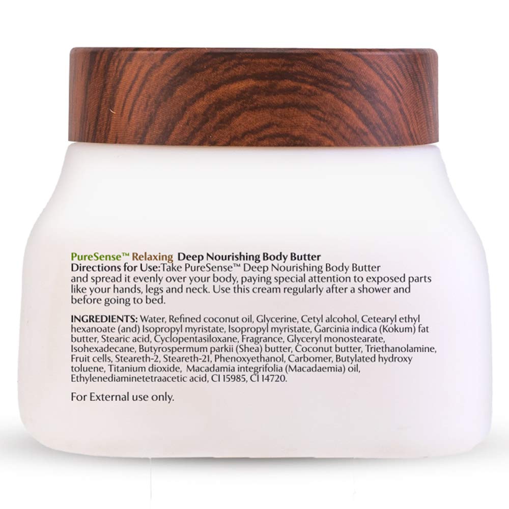 PureSense Deep Nourishing Body Butter for Dry Skin - 140ml Hydrating Moisturizer with Shea & Cocoa Butter - Perfect for Winter Care & Daily Body Hydration