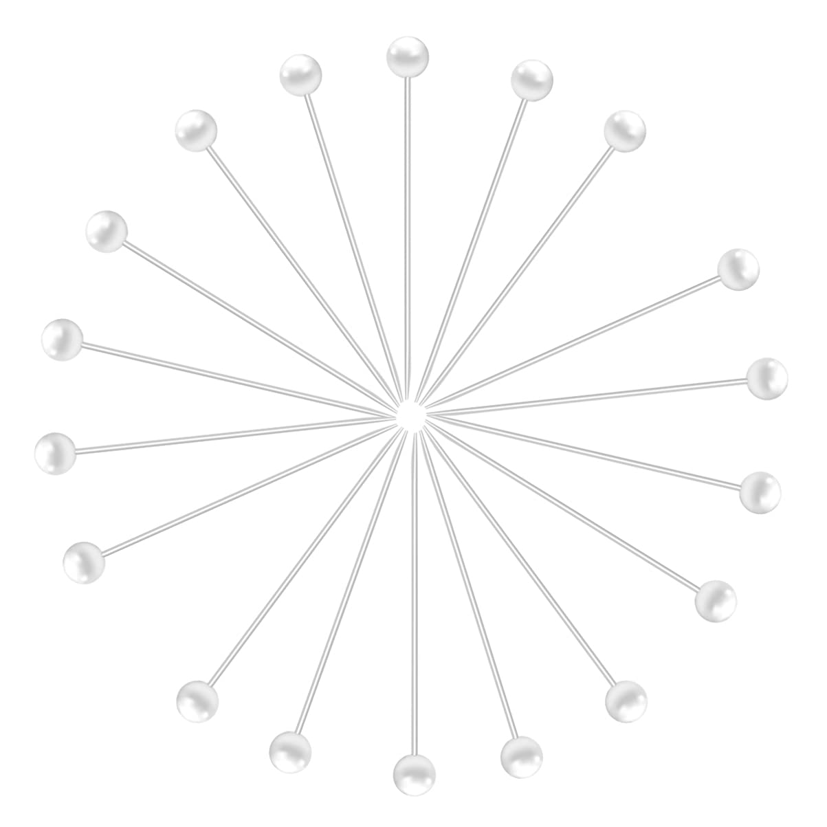 MILISTEN 100PCS Pearl Head Pins for Sewing & Quilting - Wedding Decor Craft Tools
