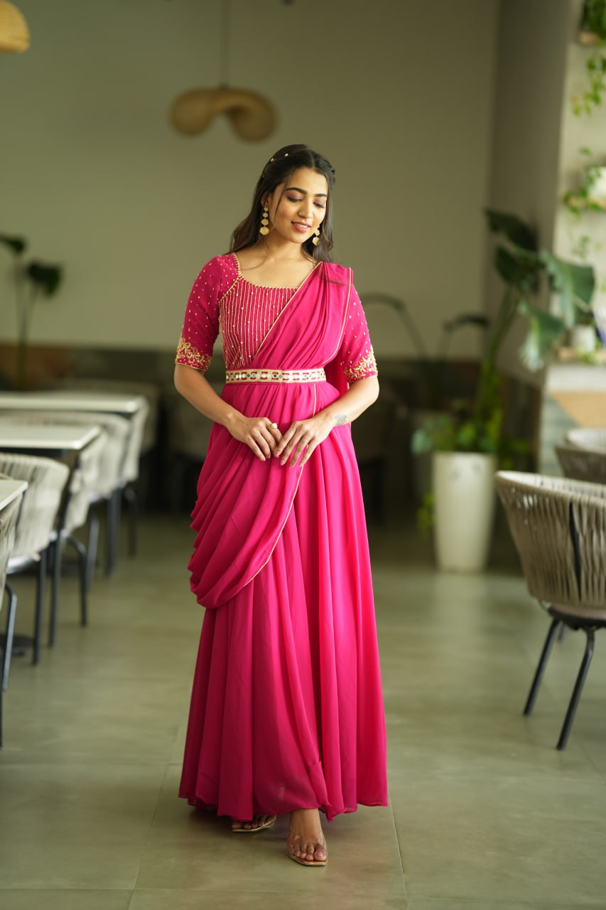 DD518 Swathi Designer Anarkali Dress for Women - Elegant Indian Party Wear, Wedding & Festive Occasion Outfit