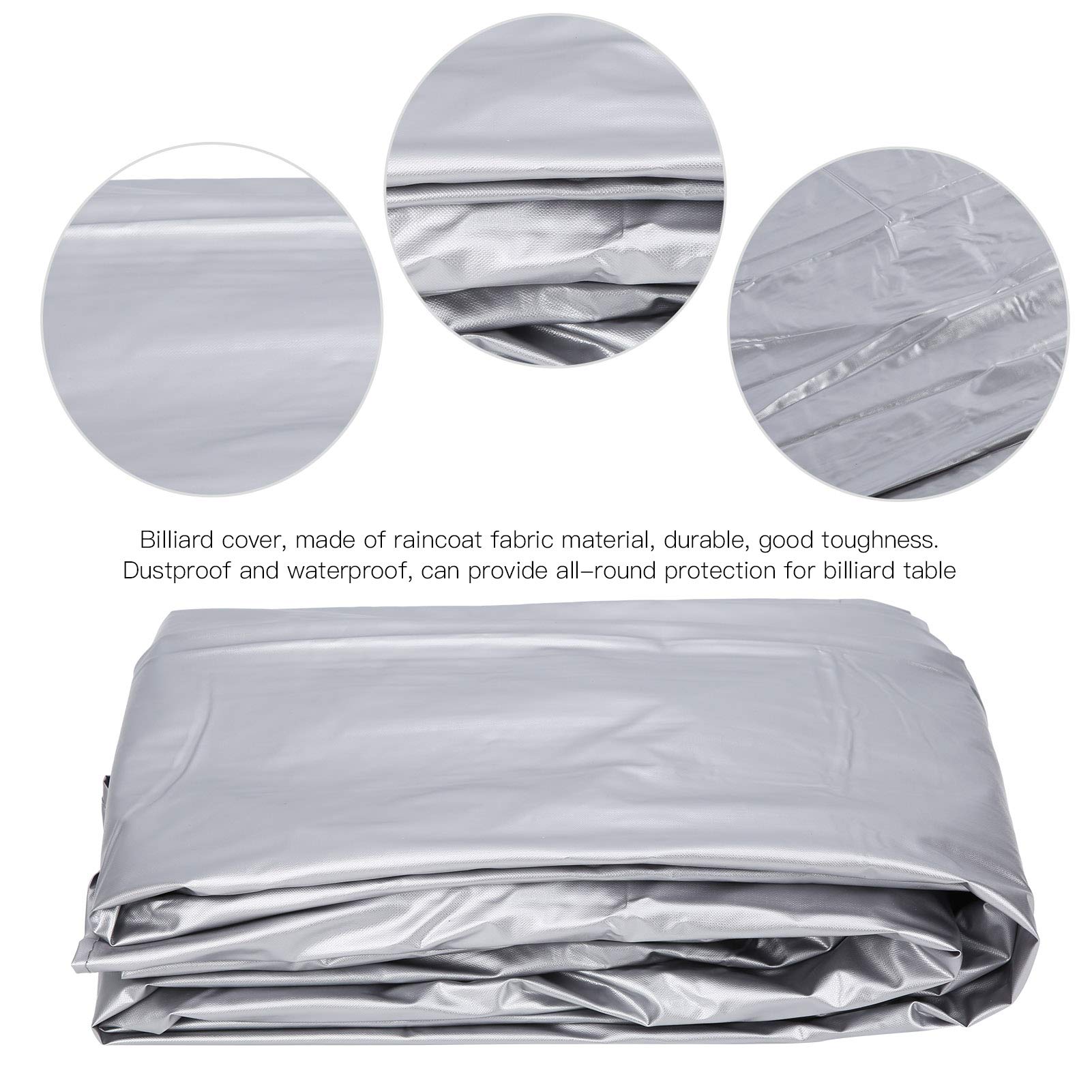 EVTSCAN 9-Foot Heavy Duty Waterproof Billiard Table Cover - Durable Raincoat Fabric, Dustproof & Tearproof Pool Table Protector for Indoor/Outdoor Use - Perfect for Game Rooms, Patios & Weather Protection