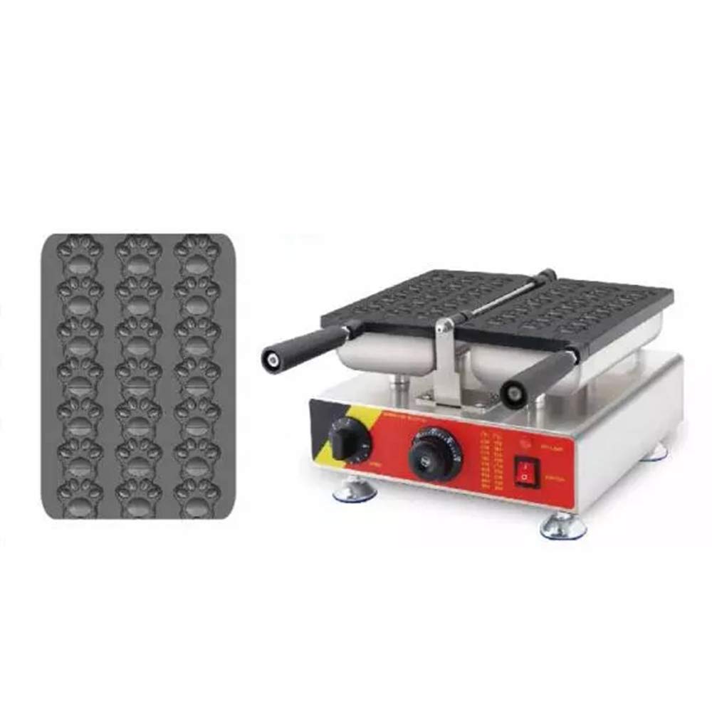 Mini Cat Paw Waffle Maker - Cute Cartoon Cat Shaped Non-Stick Waffle Iron (220V) for Breakfast, Kids Snacks & Party Desserts