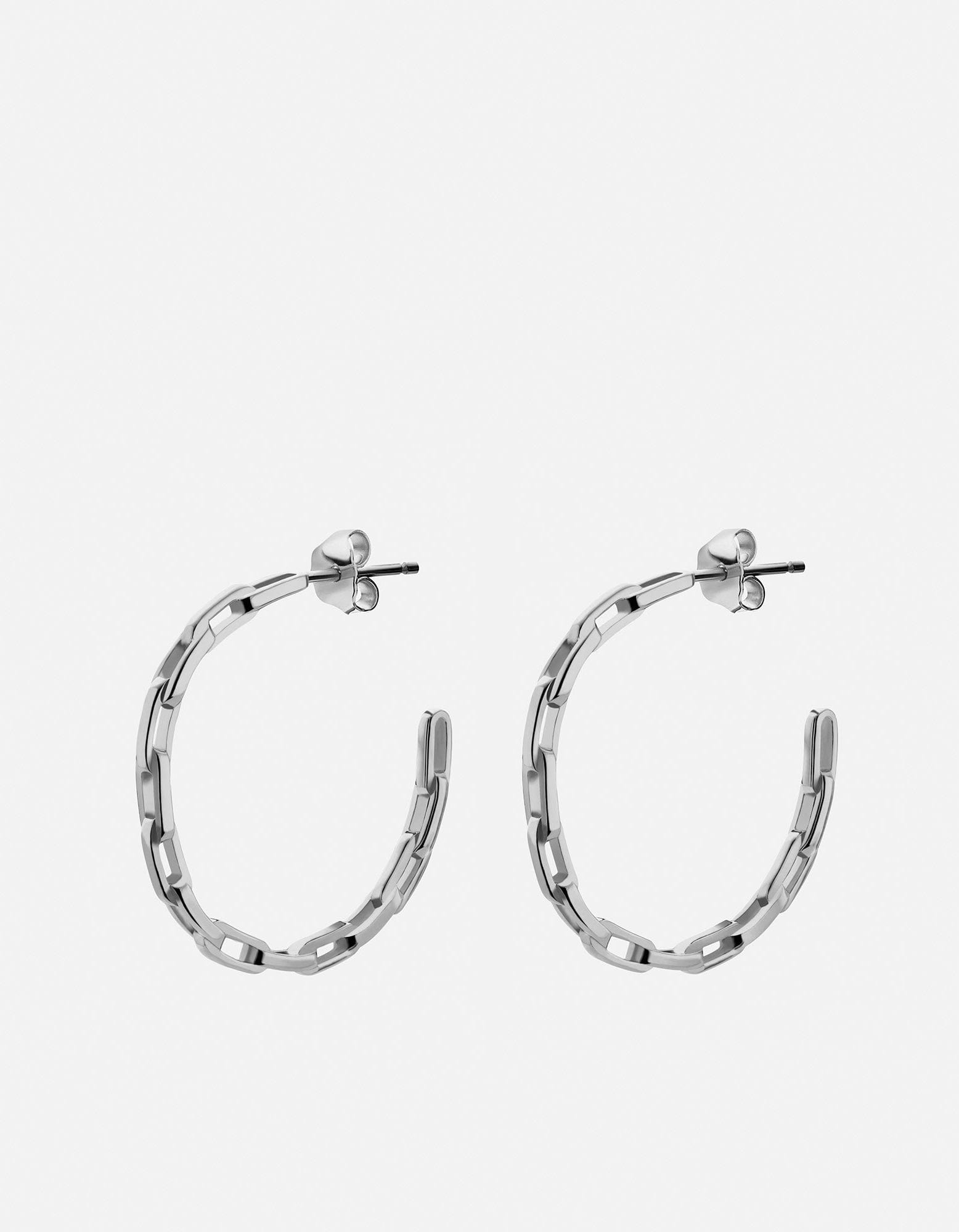 Volt Link Hoop Earrings - Sterling Silver Jewelry for Women | Perfect for Parties, Weddings & Everyday Wear