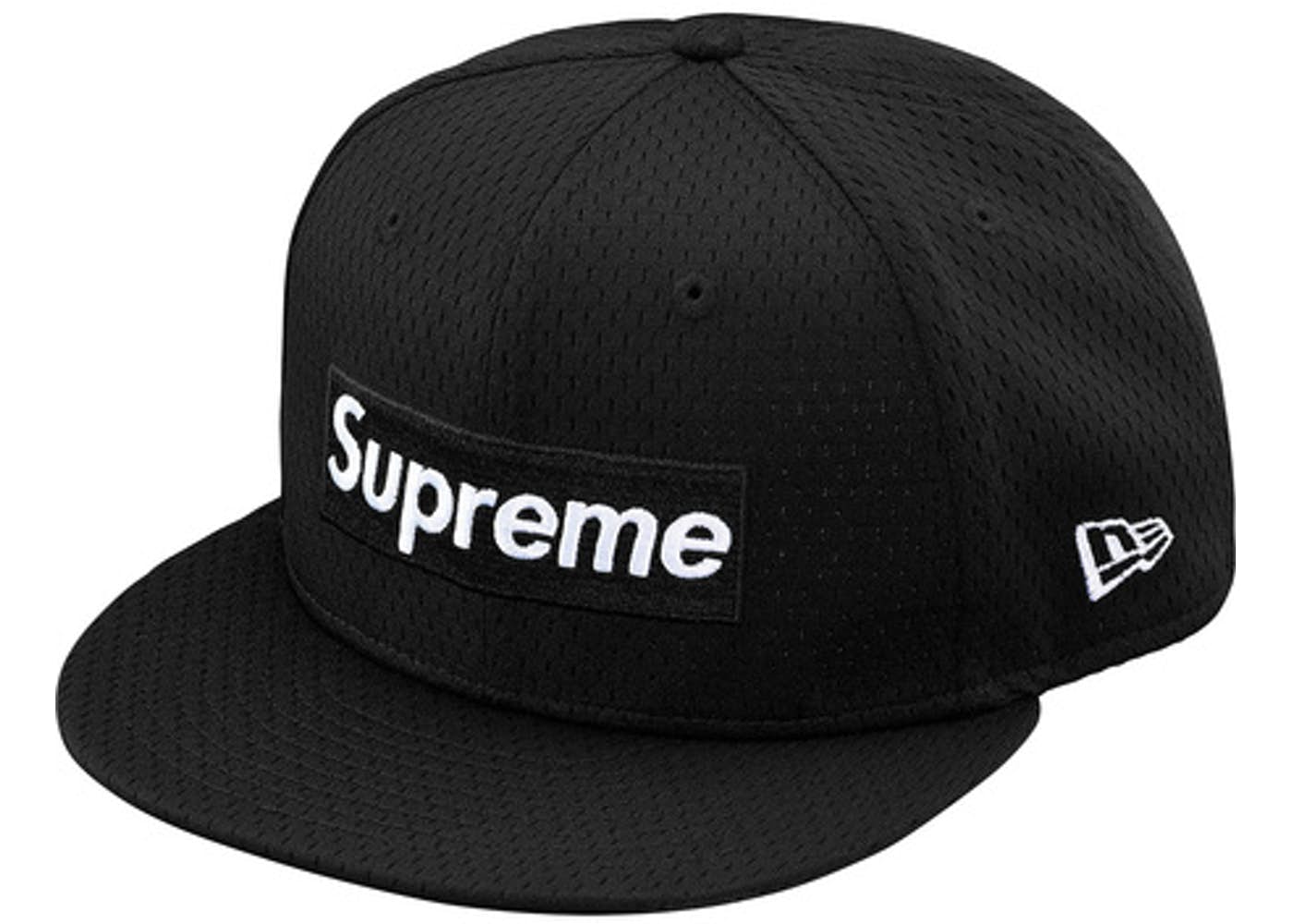 Supreme x New Era Box Logo Mesh Snapback Cap - Black | Stylish Streetwear Hat for Men & Women | Perfect for Urban Fashion, Hip-Hop & Casual Outfits