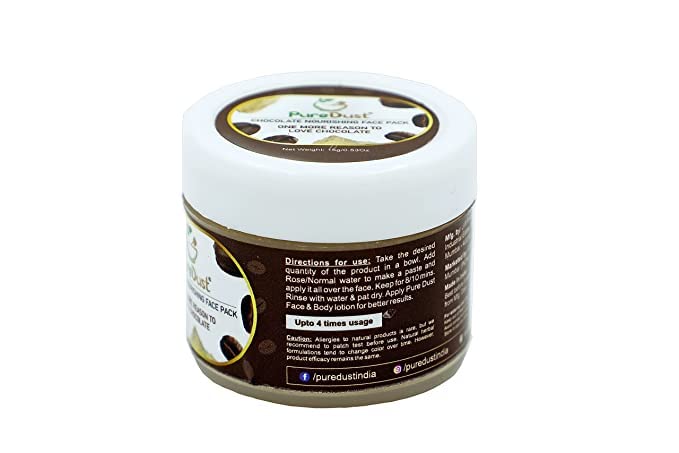 PureDust Chocolate Nourishing Face Mask - 15g Organic Skincare for Glowing Skin | Perfect for Spa Day, Self-Care Routine & Gift Giving