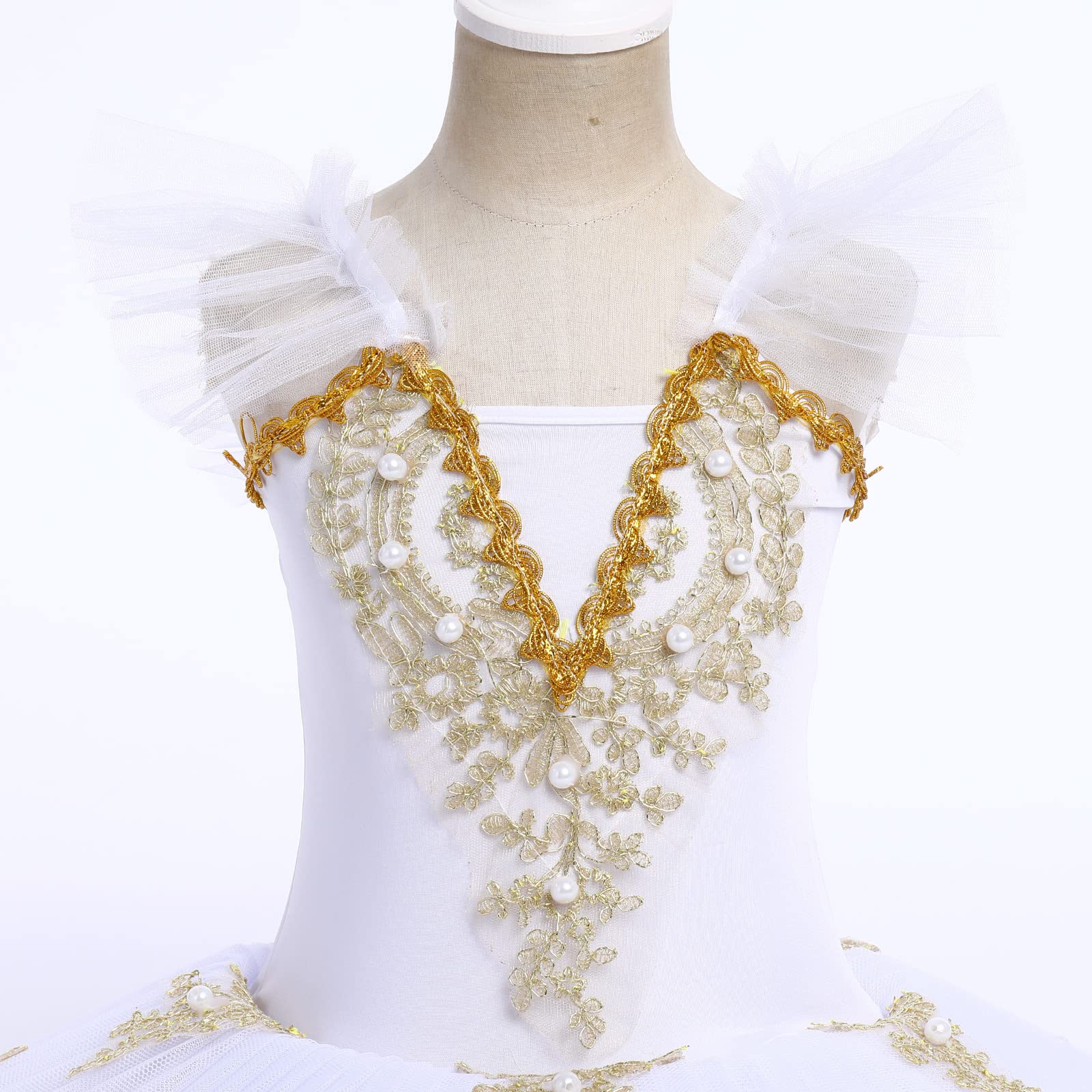 Swan Lake Ballet Leotard with Tutu Skirt - Girls Ballet Dance Costume for Performance, Recital & Competition - Princess Ballerina Outfit for Toddler & Kids