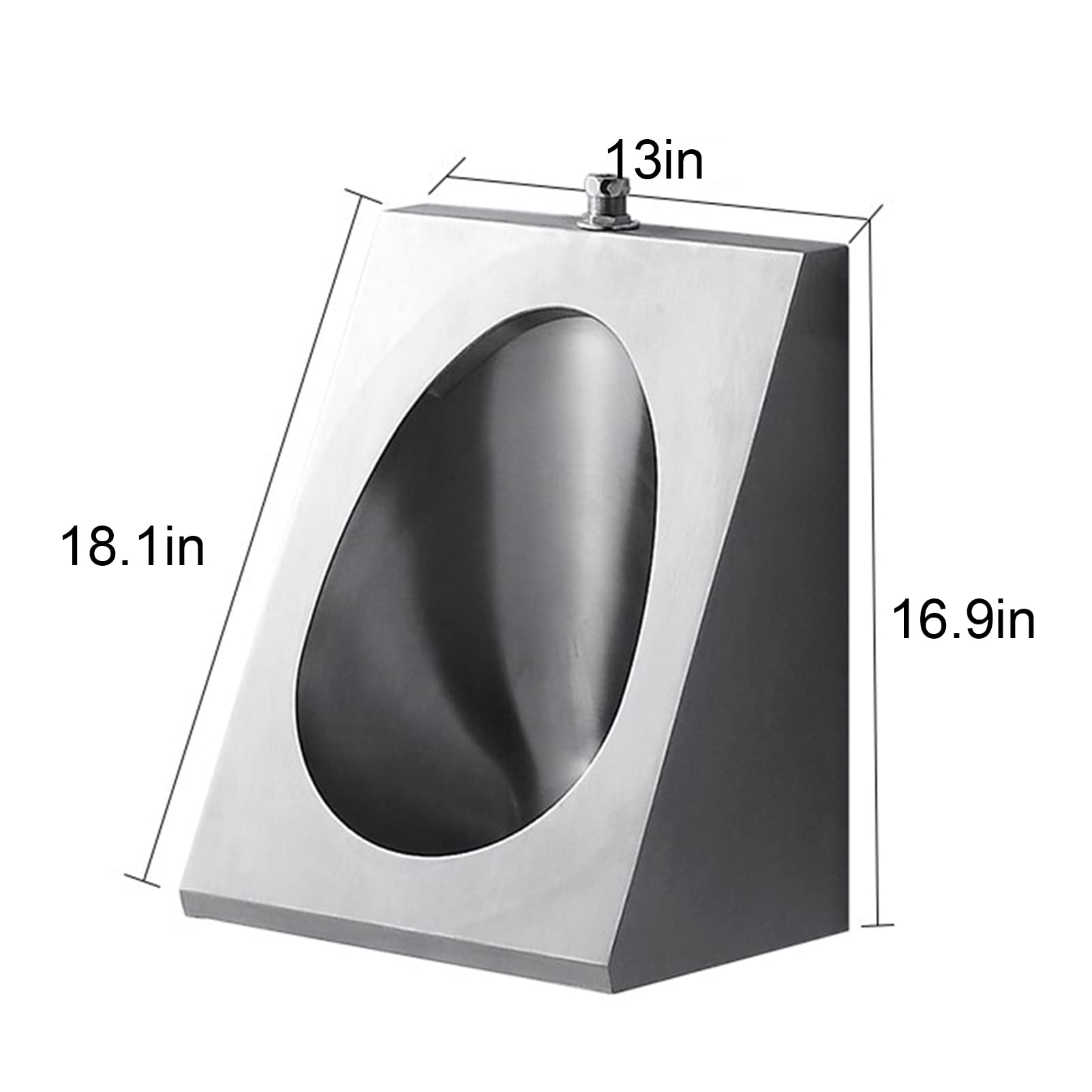 Stainless Steel Wall Mounted Urinal for Men - 304 Commercial Grade with Smart Sensor Flush, Anti-Splash & Odor-Free Design - Perfect for Public Restrooms, Offices, and High-Traffic Areas