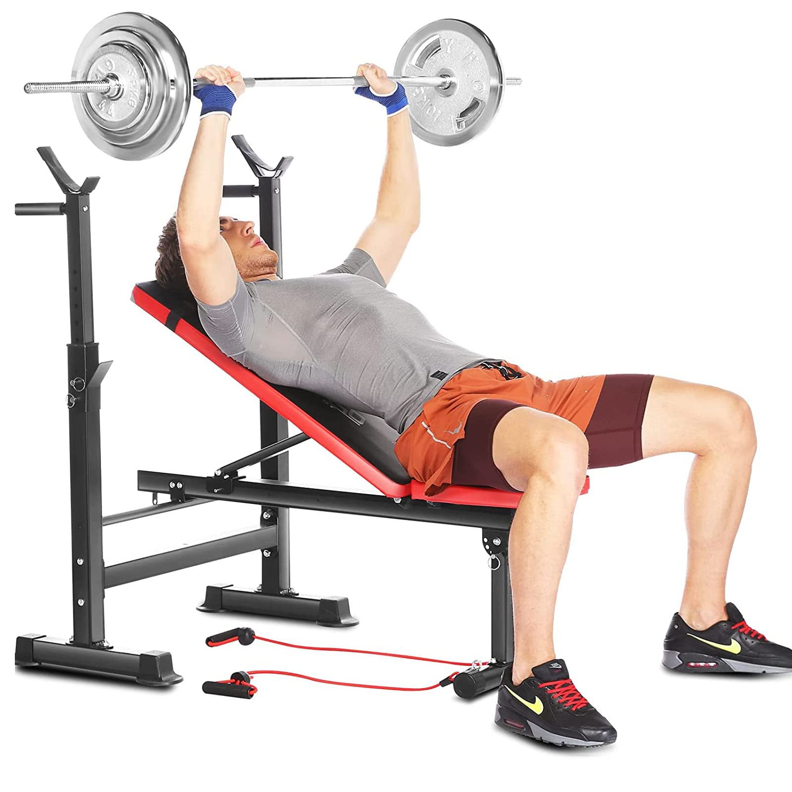 Aceshin 600lbs Adjustable Olympic Weight Bench with Preacher Curl & Leg Developer - Heavy Duty Home Gym Equipment for Full Body Workout, Strength Training & Muscle Building | Perfect for Home Gym, Garage & Fitness Studio