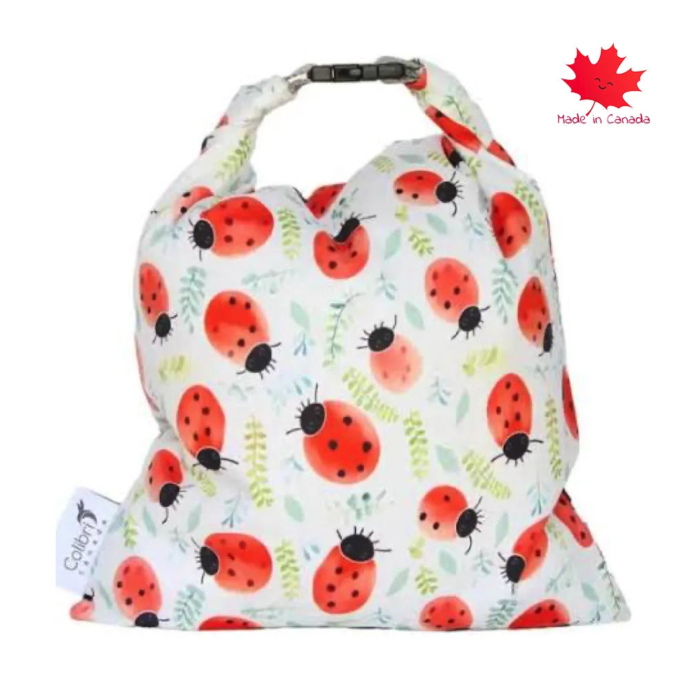 Colibri Reusable Bread Bags - Eco-Friendly Cotton Storage for Fresh Bread, Baguettes & Pastries | Ladybug Print | Perfect for Picnics, Lunch Boxes & Sustainable Kitchen Storage