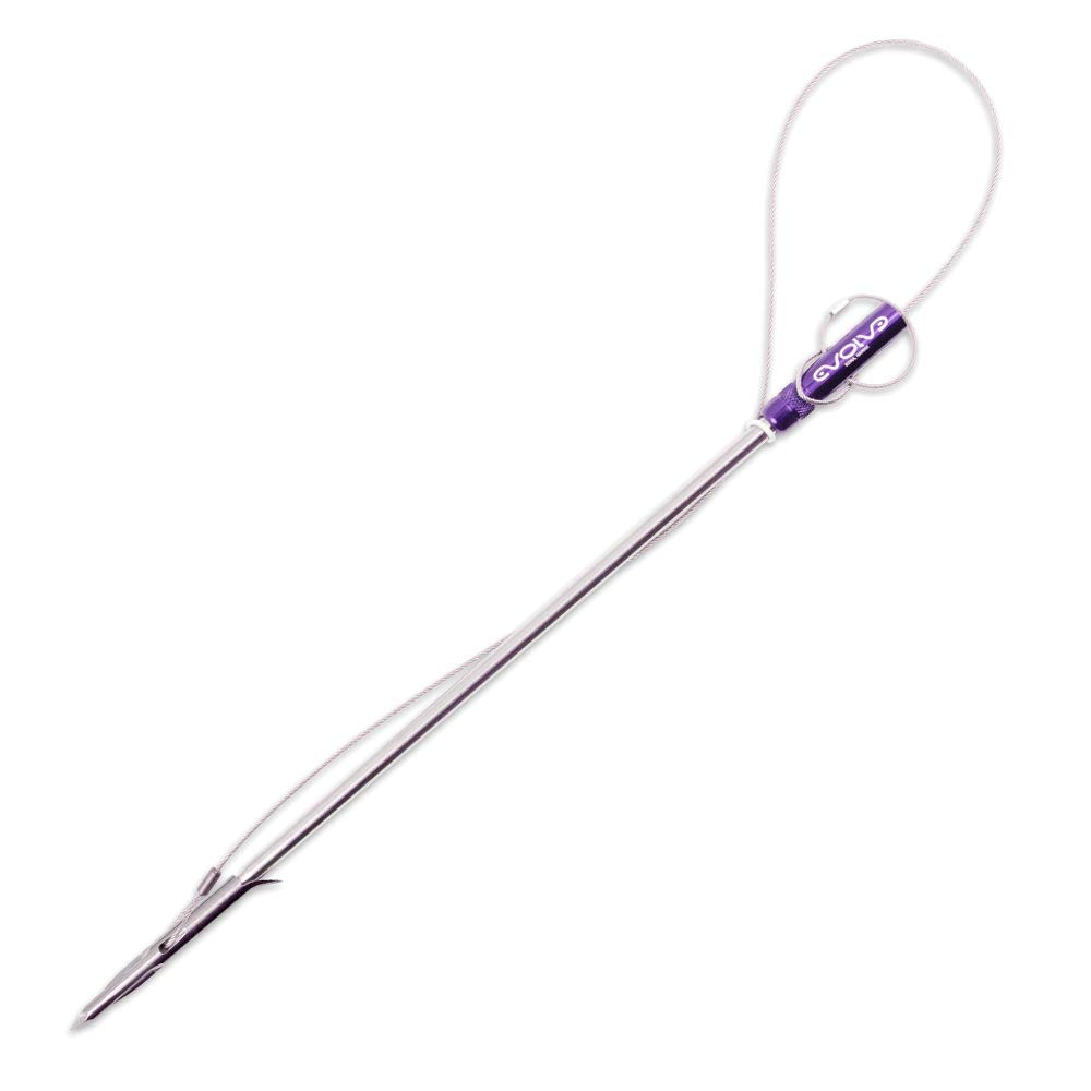 Evolve Aftershock Anodized Aluminum Travel Pole Spear with Impact Hammer System - Professional Spearfishing Gear for Free Diving & Scuba Diving | Perfect for Underwater Hunting, Ocean Adventures & Marine Sports