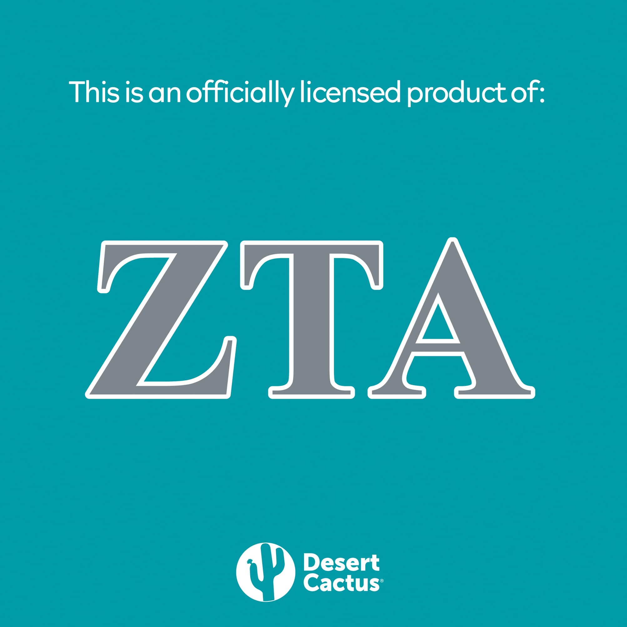 Zeta Tau Alpha Sorority Pin Set - 3 Piece Desert Cactus Badge Collection (2.25 Inch) - Cute Greek Accessories for Backpacks, Jackets & Sorority Events