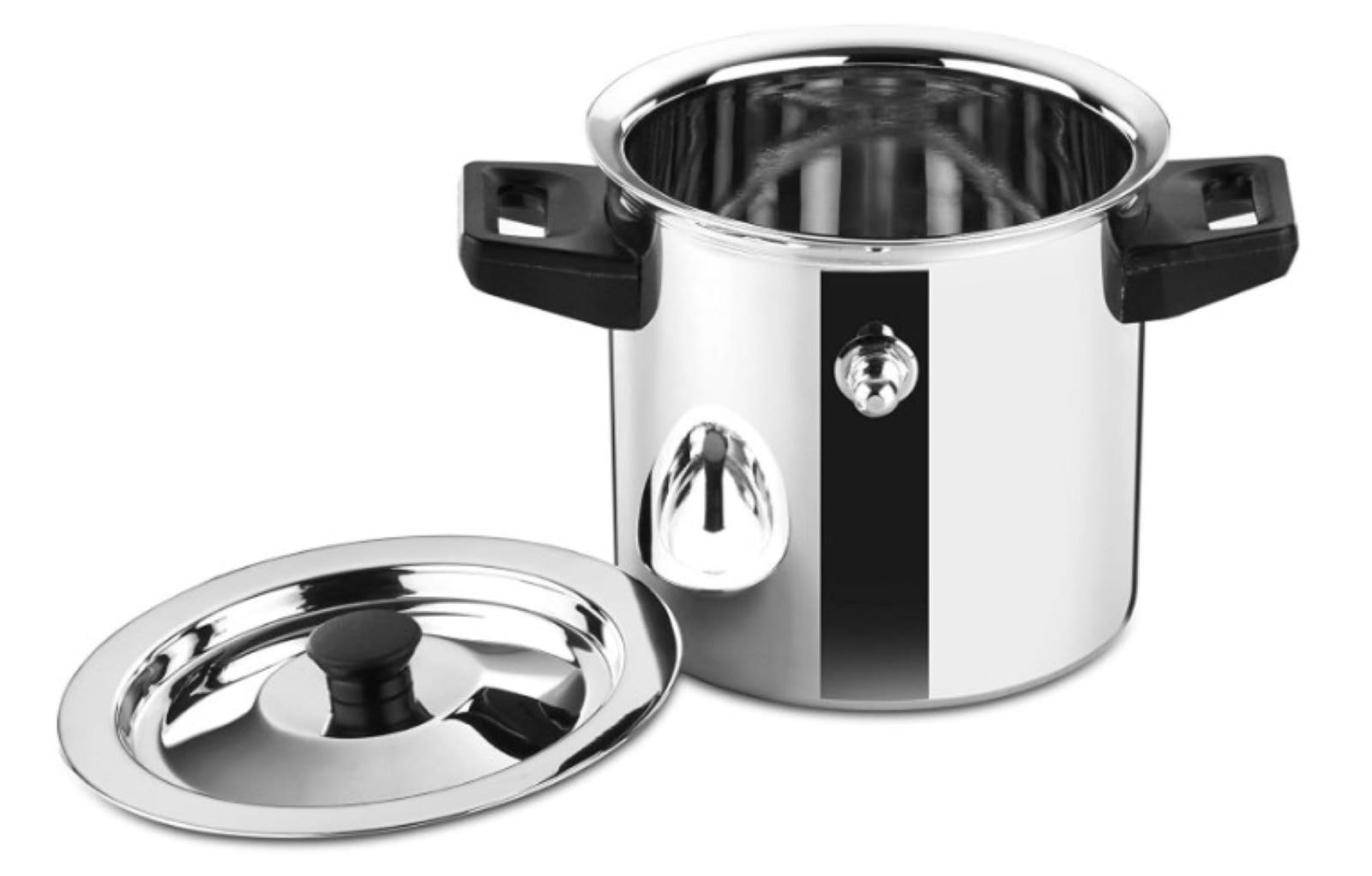 Premium 2.5L Stainless Steel Milk Boiler Pot with Whistle & Funnel - Silver Polished Finish for Tea, Coffee & Hot Beverages - Perfect for Home Kitchen & Cafe Use
