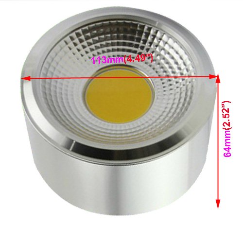 10W LED Ceiling Down Light COB Chipset - Energy Saving Recessed Bulb, Warm White 3000K, Dimmable, for Living Room, Bedroom, Kitchen, and Office Lighting