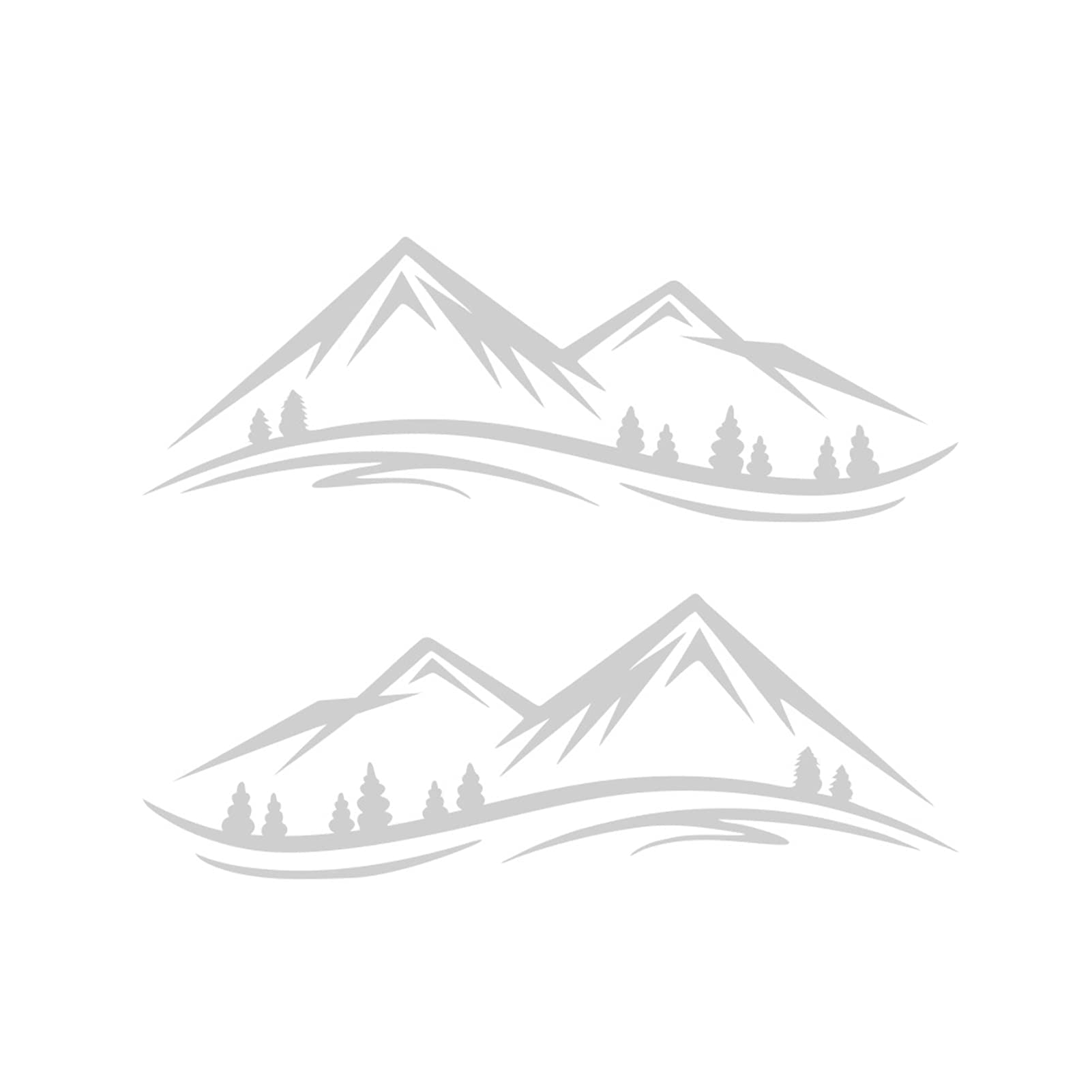 Premium Vinyl Decal Stickers for RV, Car, Motorcycle, SUV & Truck - 1 Pair Mountain Graphic Decals for Auto Body, Door & Side Decor - Durable Off-Road Vehicle Stickers for Outdoor Adventure & Travel Enthusiasts