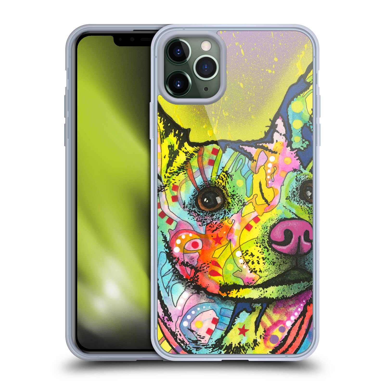 Officially Licensed Dean Russo Listening Dogs 3 Soft Gel Phone Case for Apple iPhone 11 Pro Max - Durable Protection with Artistic Design, Perfect for Everyday Use and Gift Giving