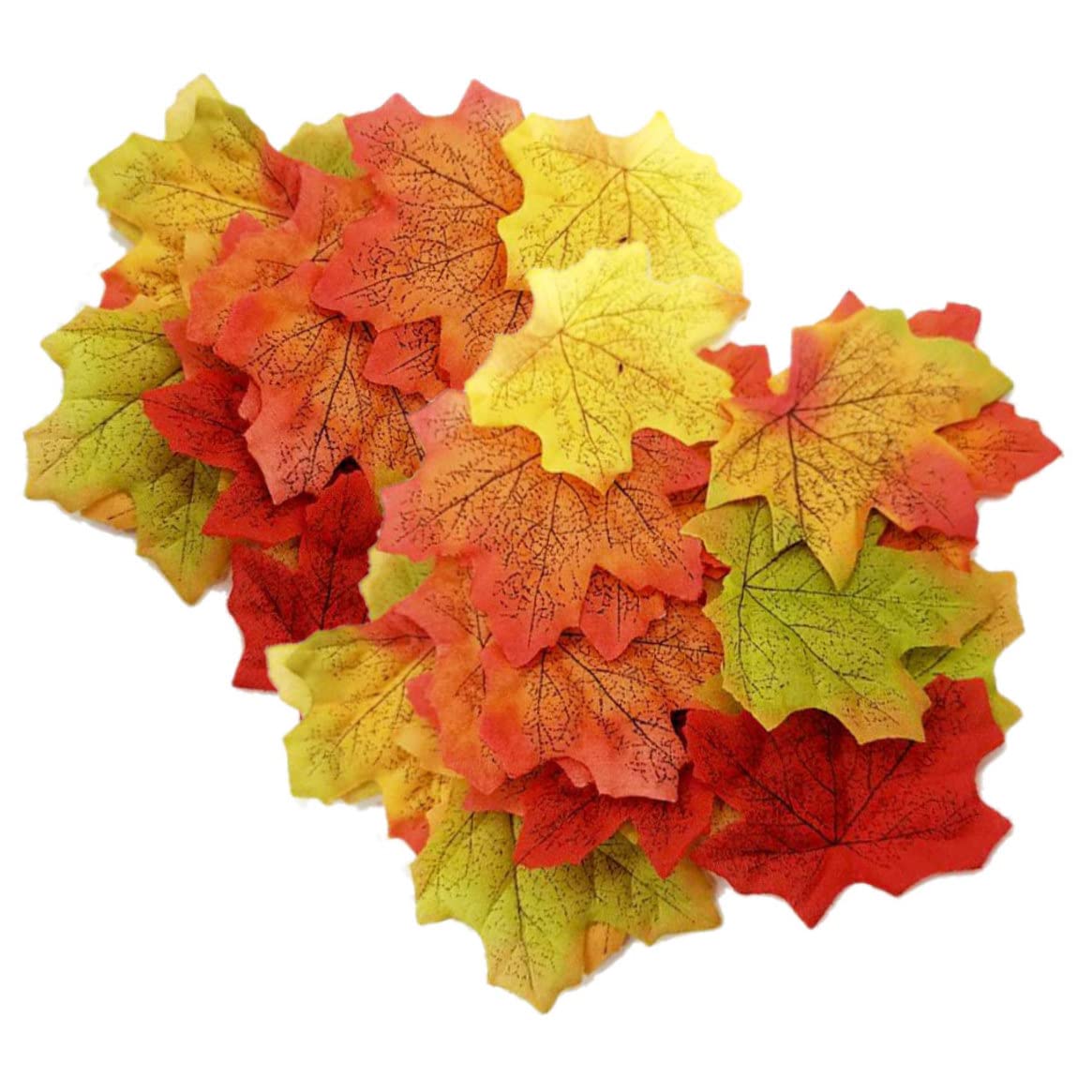 150pcs Artificial Maple Leaves for Halloween & Thanksgiving Decor - DIY Fall Wreath Making, Autumn Table Centerpiece, Party Backdrop & Seasonal Home Decor