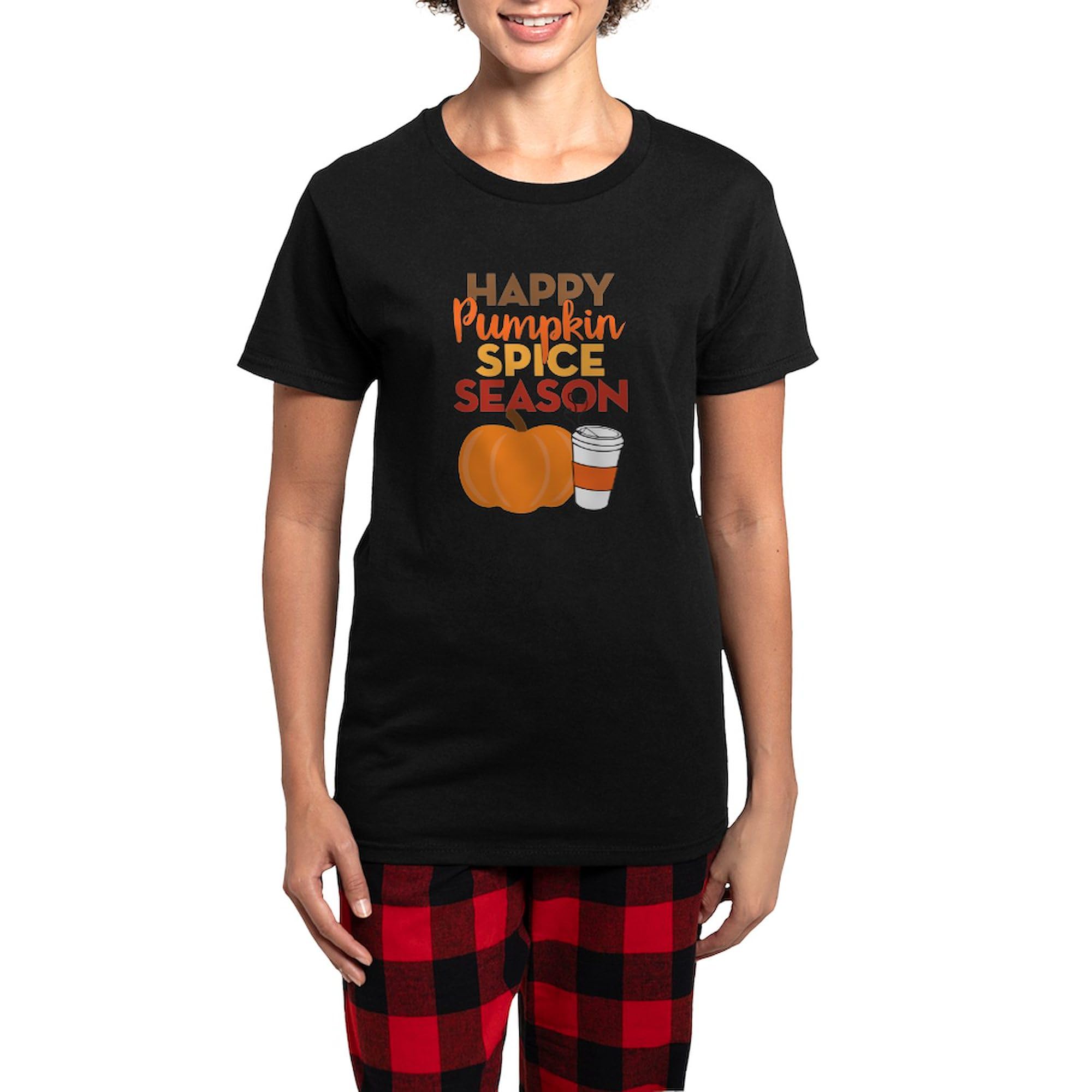 Pumpkin Spice Season Women's Pajama Set - Comfortable Novelty Sleepwear PJs for Fall & Winter | Cozy Lounge Wear for Halloween, Thanksgiving & Christmas