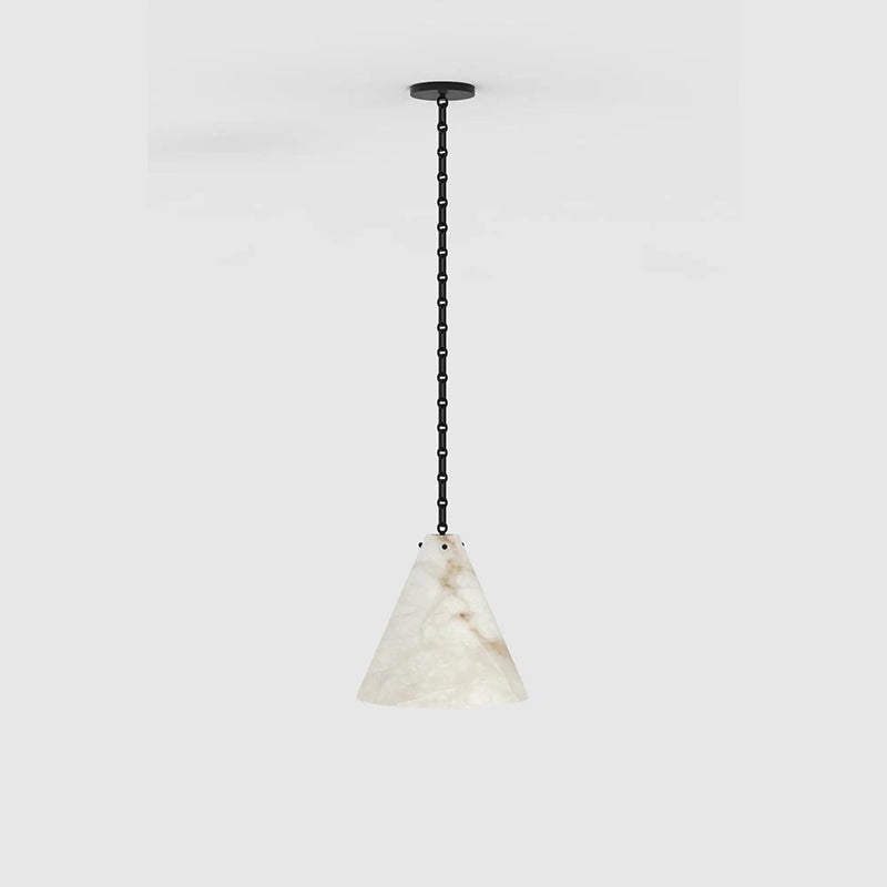 Modern Charlie Large Alabaster Pendant Light Fixture - Elegant Hanging Chandelier for Kitchen Island, Dining Room & Living Room | Perfect for Farmhouse, Scandinavian & Industrial Home Decor