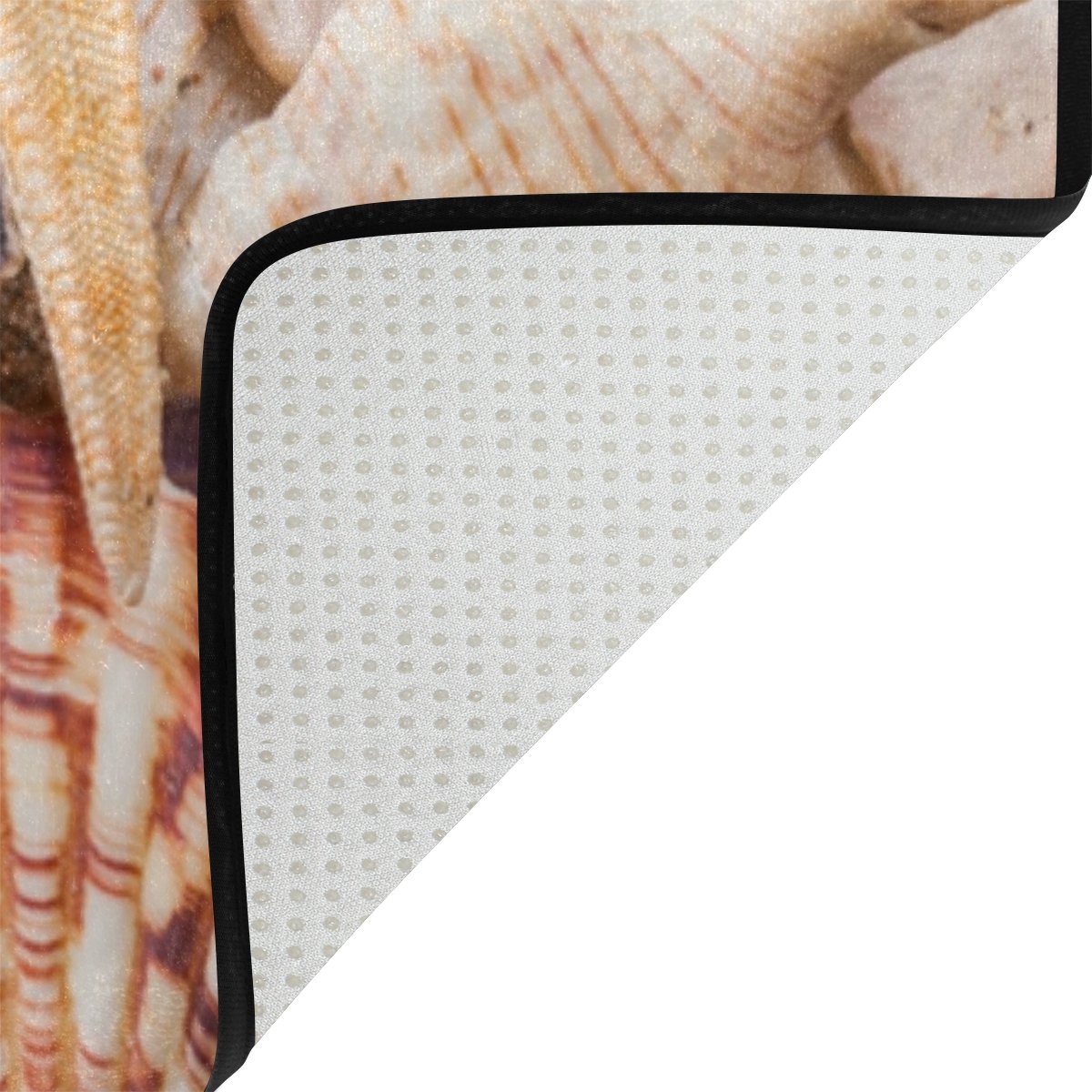 ALAZA Funny Starfish Seashell Beach Themed Area Rug - 7' x 5' Soft Non-Slip Floor Mat for Living Room, Bedroom, Nursery & Beach House Decor | Perfect for Coastal Home Decor, Vacation Rentals and Summer Themed Spaces