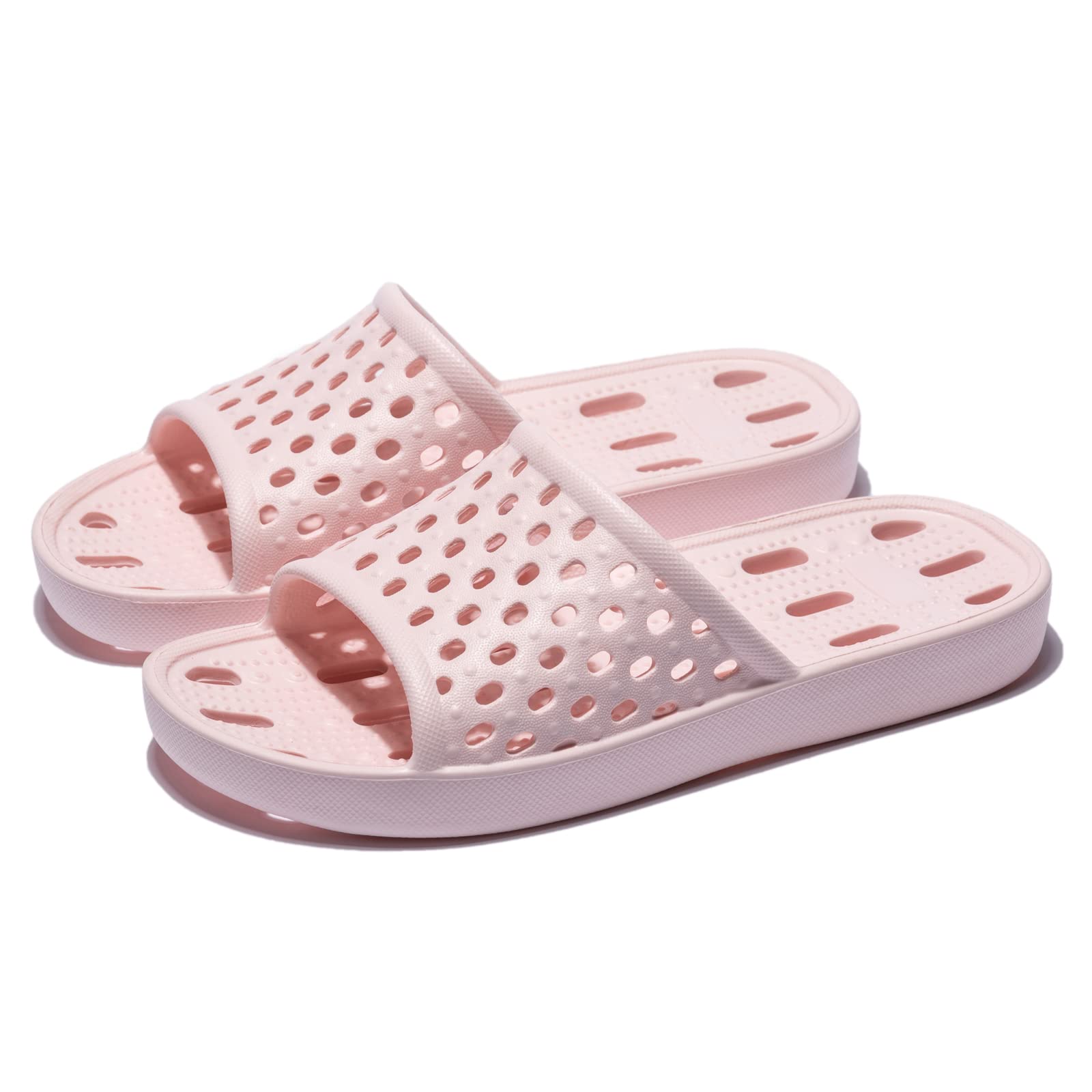 **Non-Slip Quick-Drying Shower Sandals for Women & Men - Bathroom, Beach & Pool Slides with Drain Holes - Perfect for Indoor & Outdoor Use**